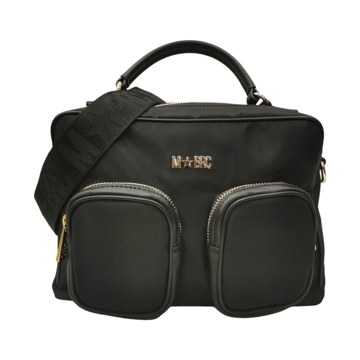 M Brc Borsa a Mano Donna Linea Golf in Pelle Nera