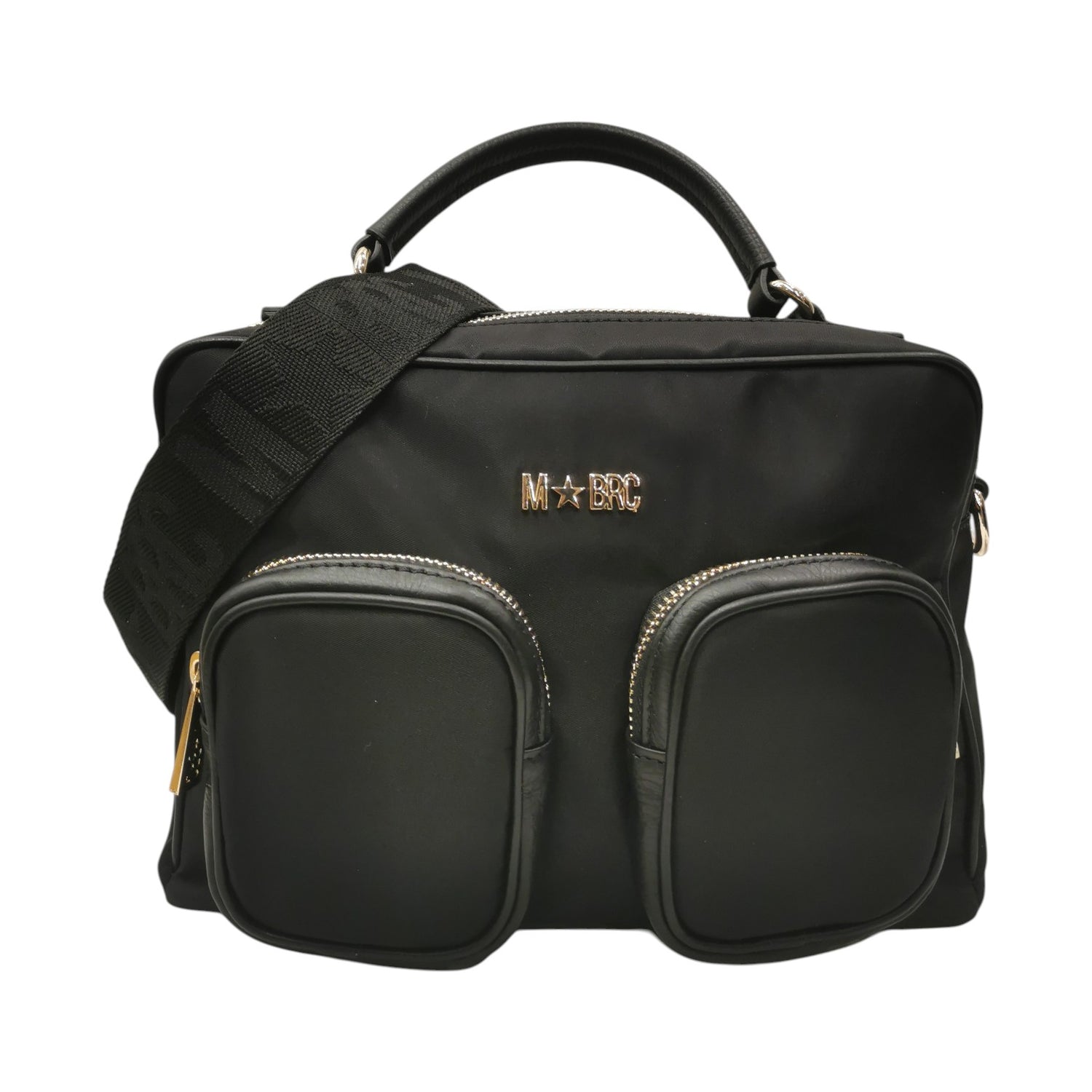 M Brc Borsa a Mano Donna Linea Golf in Pelle Nera