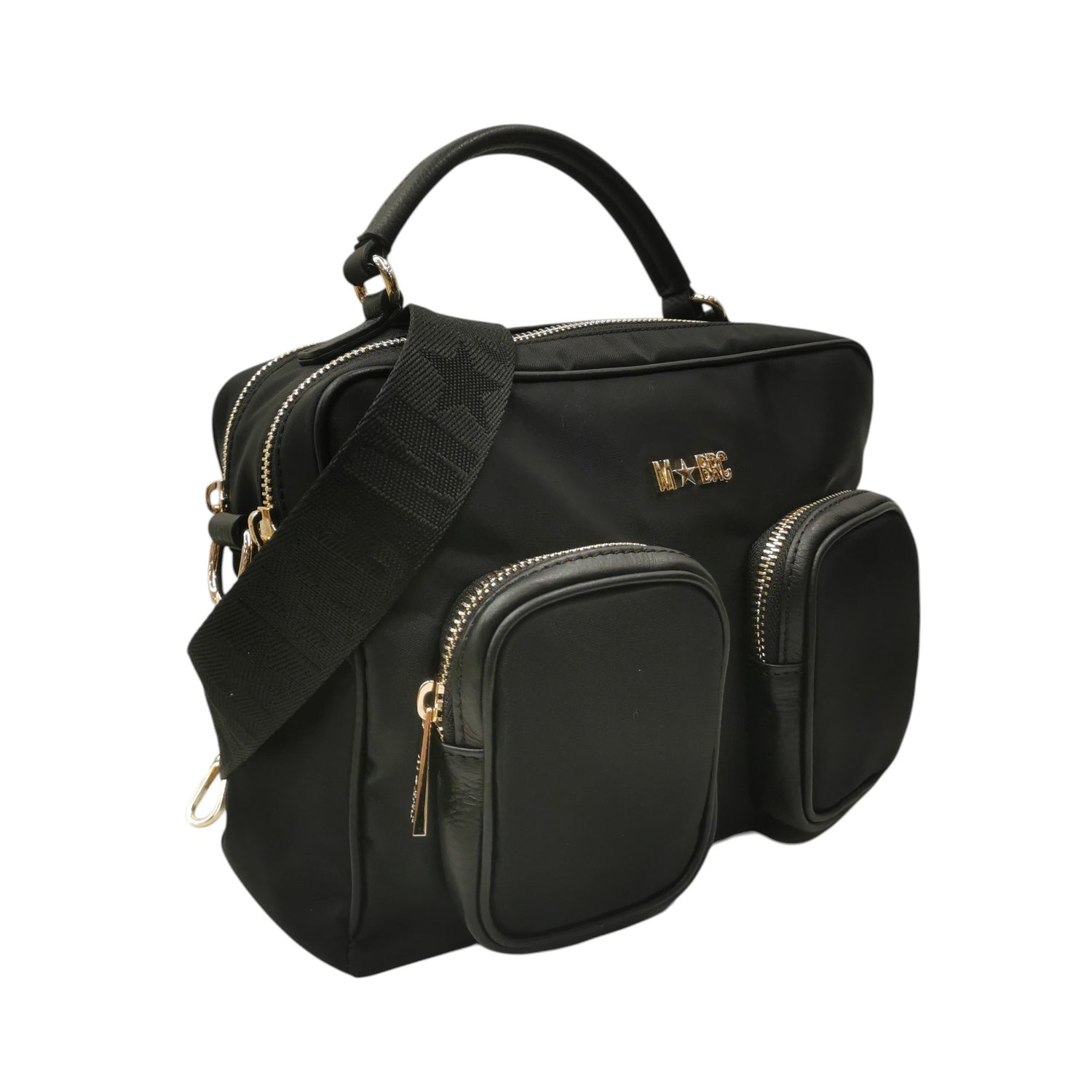 M Brc Borsa a Mano Donna Linea Golf in Pelle Nera
