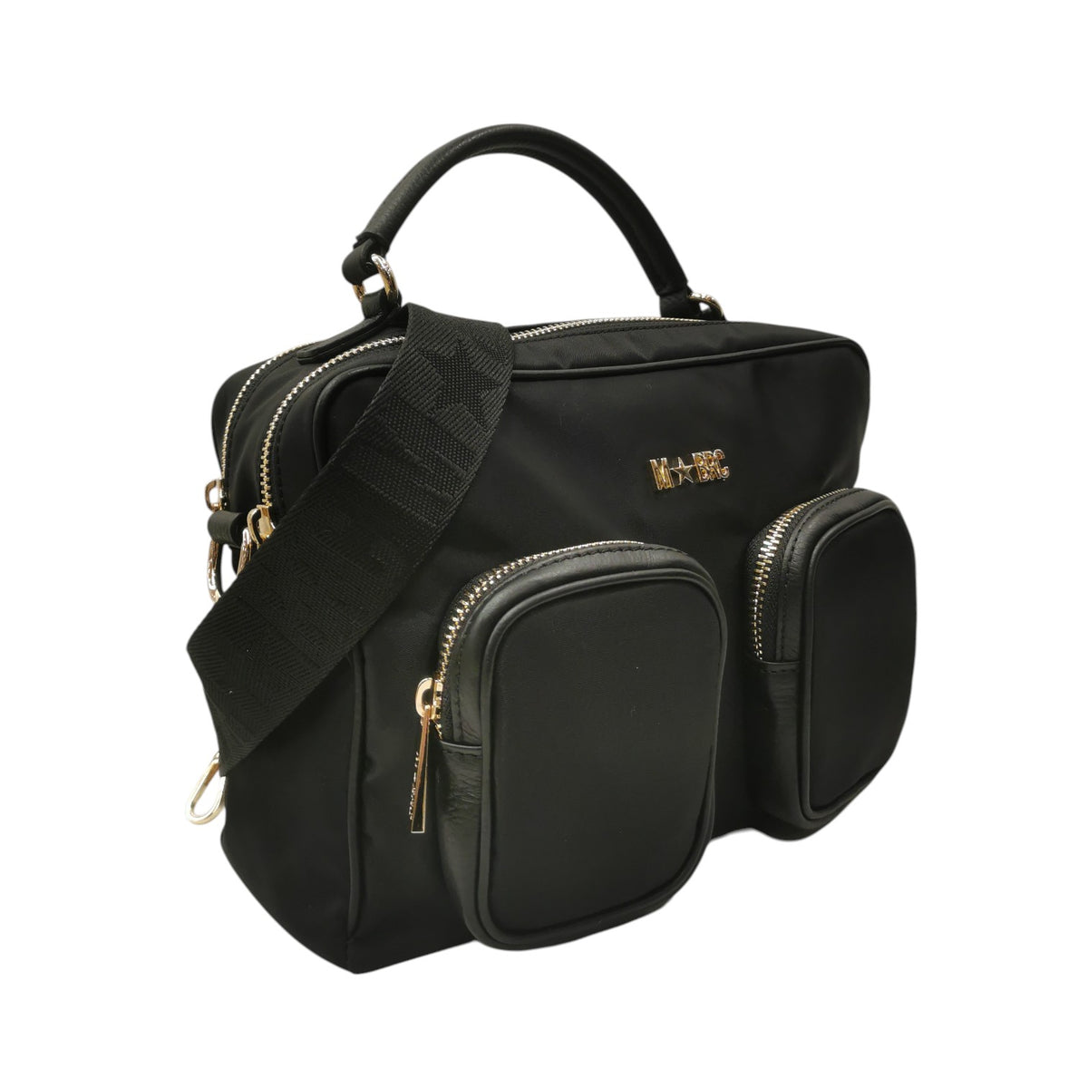 M Brc Borsa a Mano Donna Linea Golf in Pelle Nera