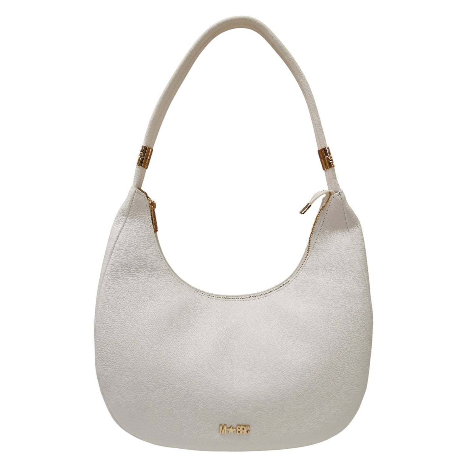 M Brc Borsa a Spalla Donna Linea Tubolar Bianca con Manico Allungabile