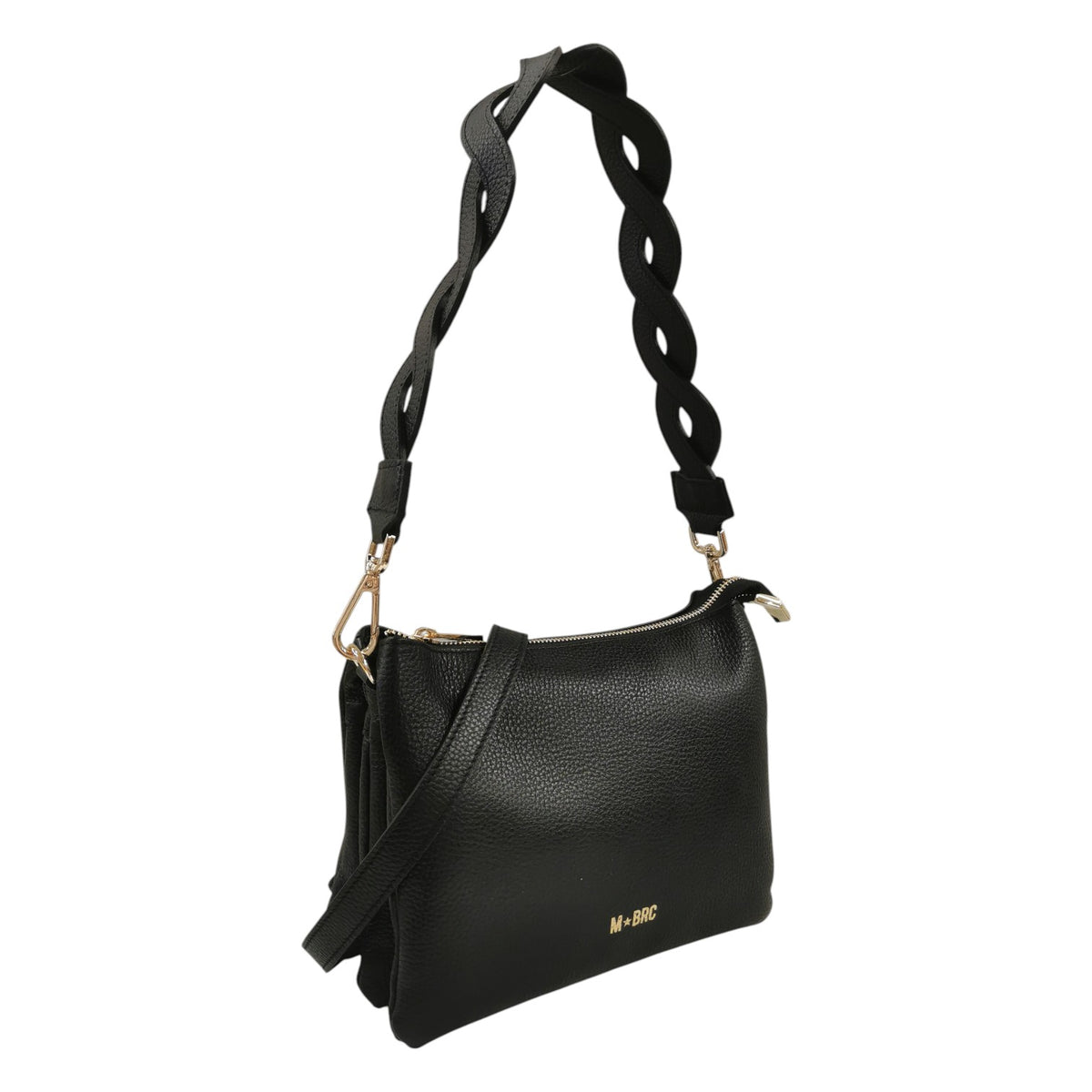 M Brc Borsa a Spalla Donna Linea Onda Nera