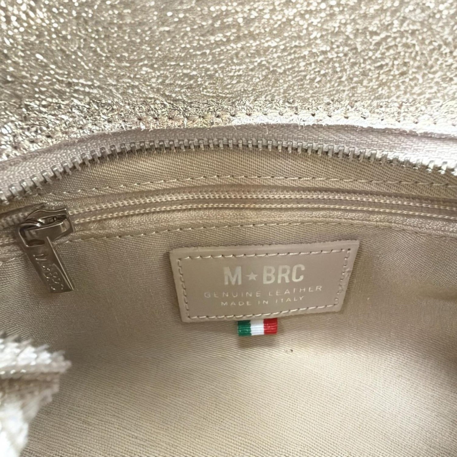 M Brc Pochette Donna Linea Strass Platino con Tracolla Gioiello