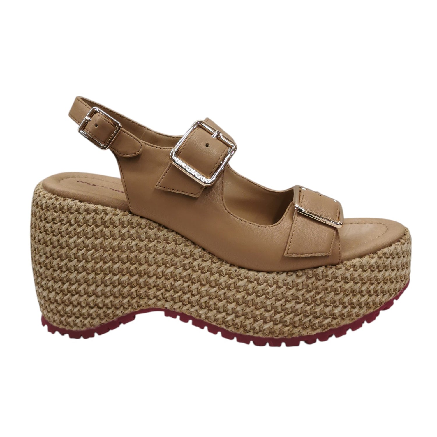 Fornarina Bubble Mila Sandalo Beige con Zeppa Alta 100mm