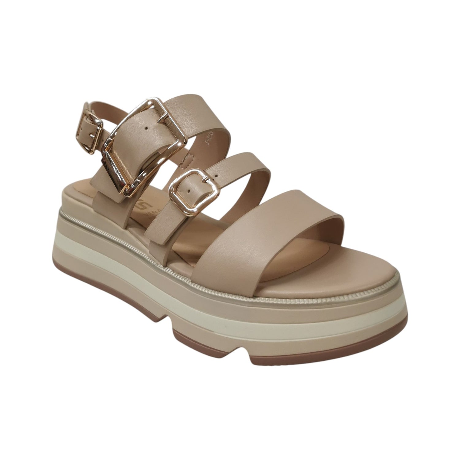 Keys Sandalo Donna in Ecopelle Beige con Platform