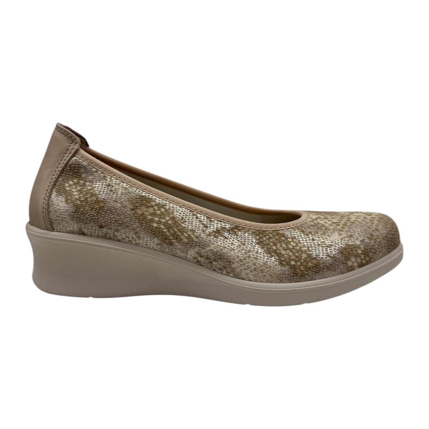 Laura Azana Dècollettè Donna Beige con Zeppa Alta 30mm