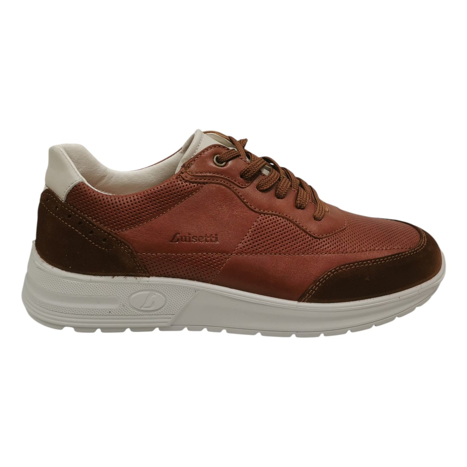 Luisetti Sneakers Uomo in Pelle e Camoscio Cuoio