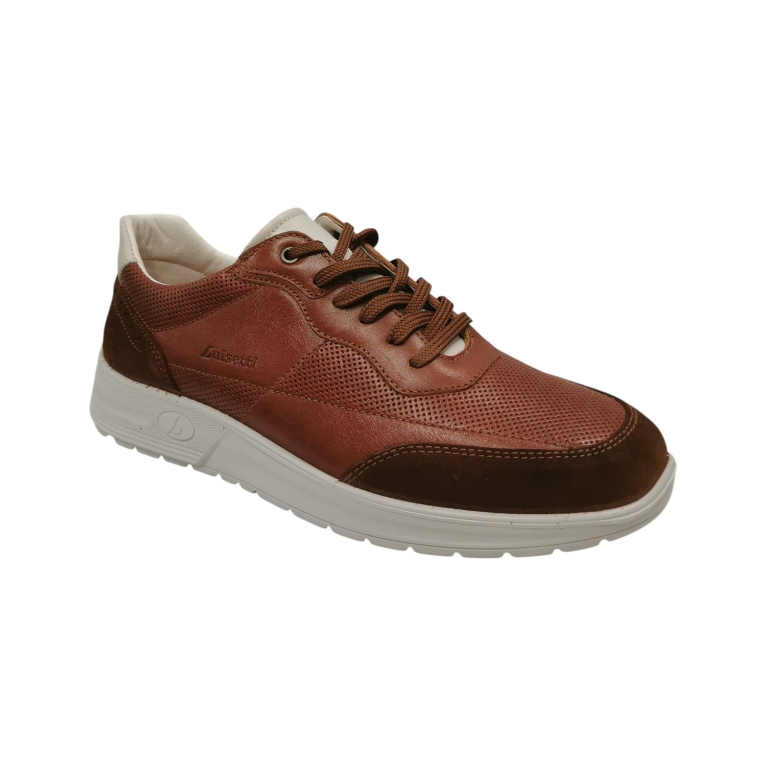 Luisetti Sneakers Uomo in Pelle e Camoscio Cuoio