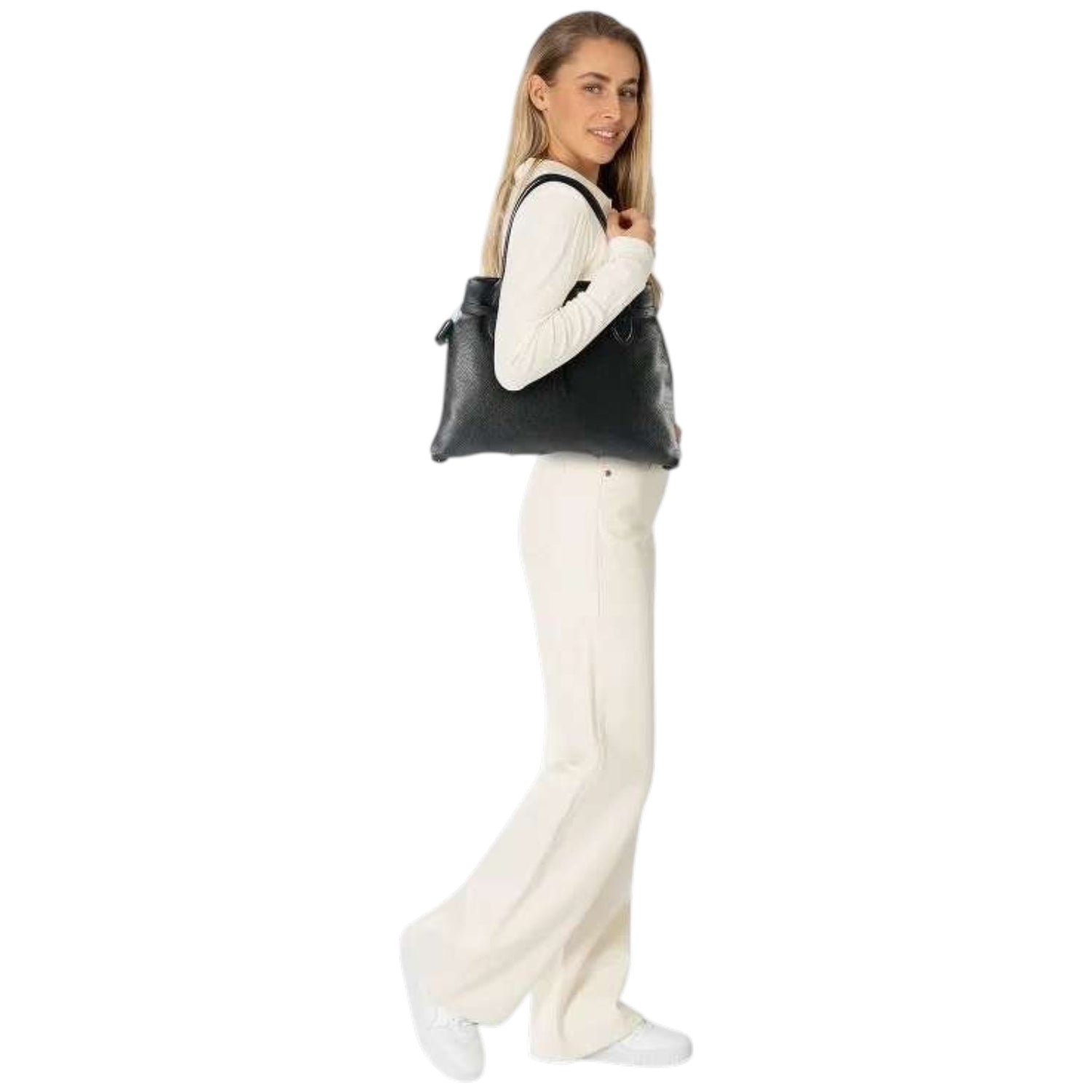 Gabs Borsa a Spalla Donna in Pelle Nera Elif Medium