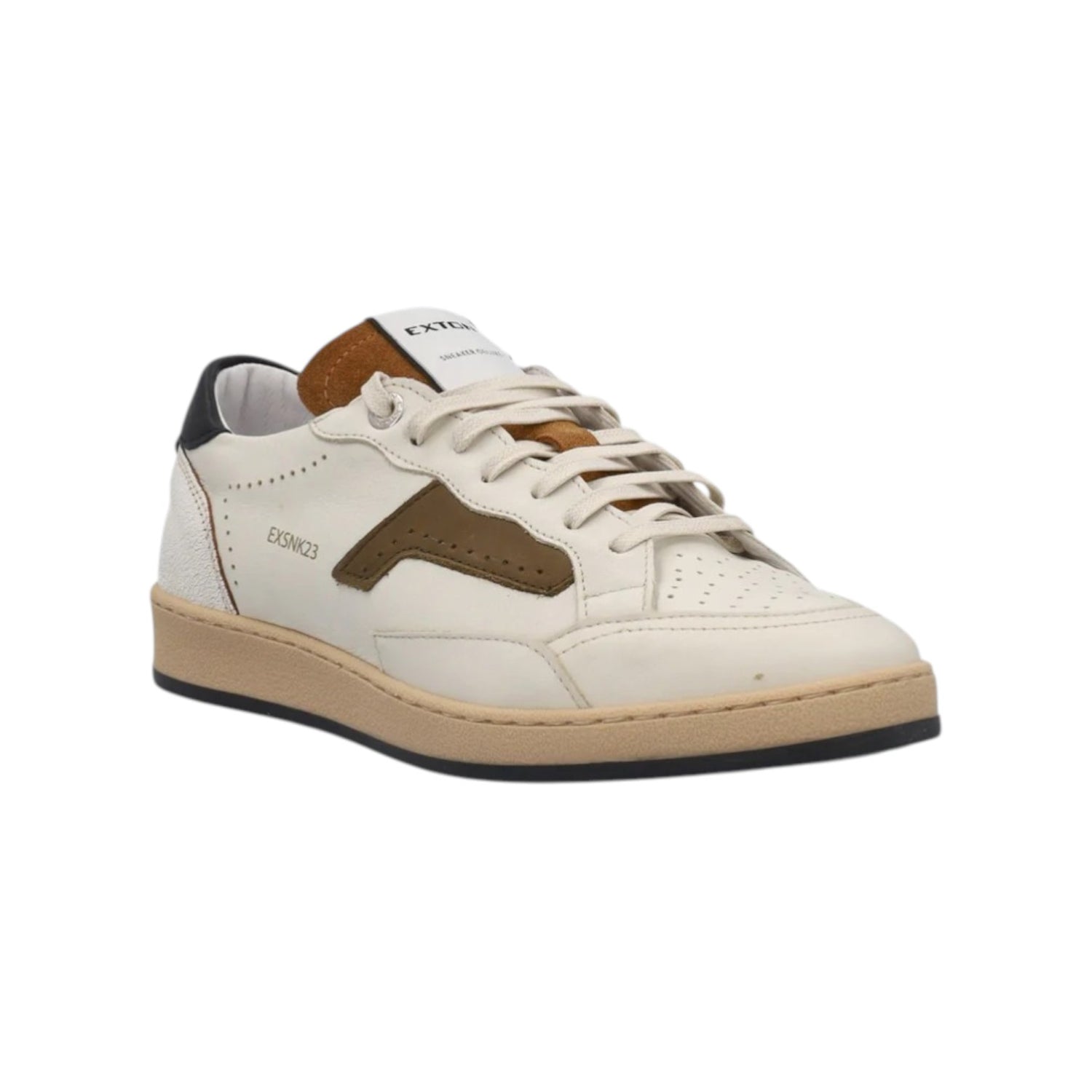 Exton Sneakers Uomo in Pelle Latte