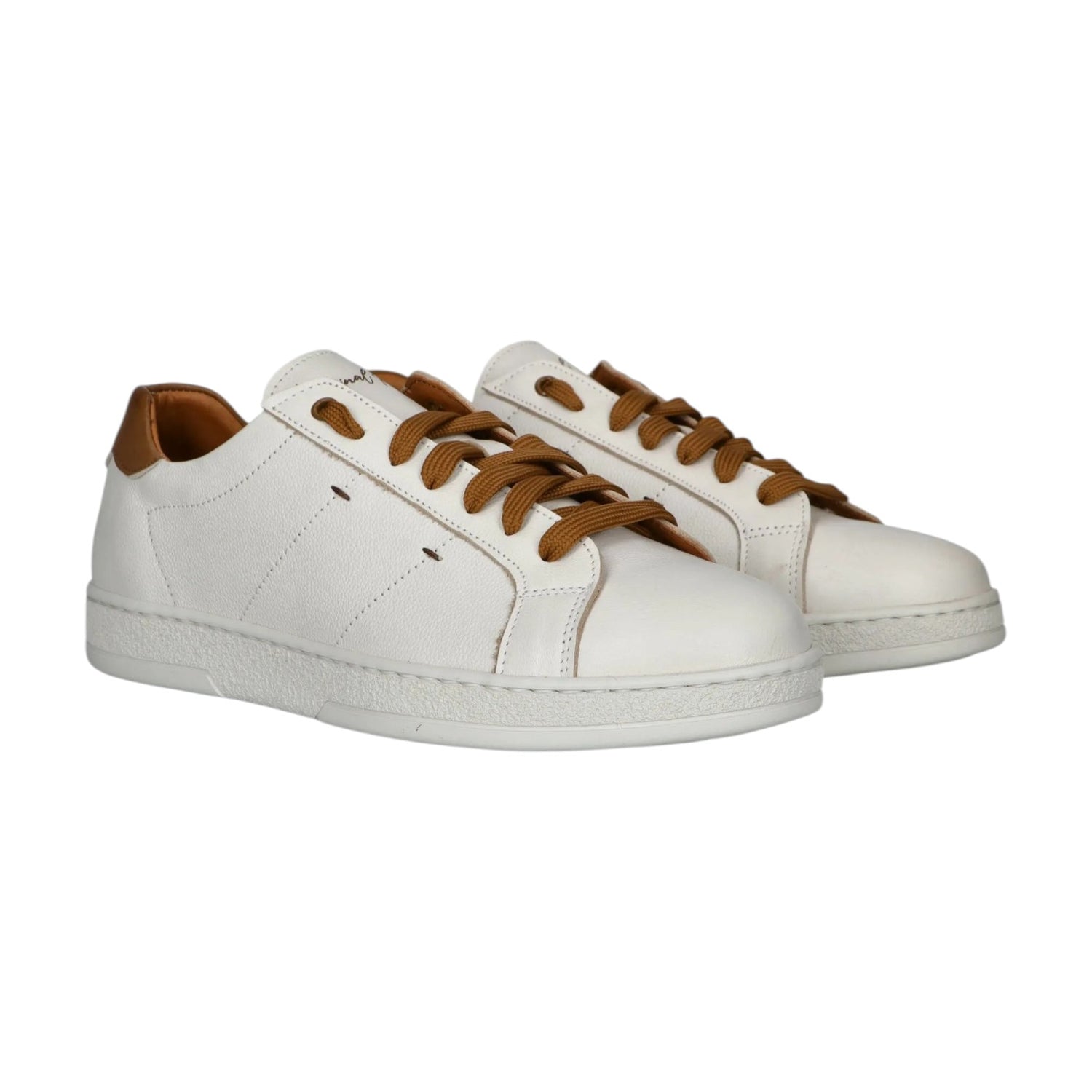 Exton Sneakers Uomo in Pelle Bianco Cuoio