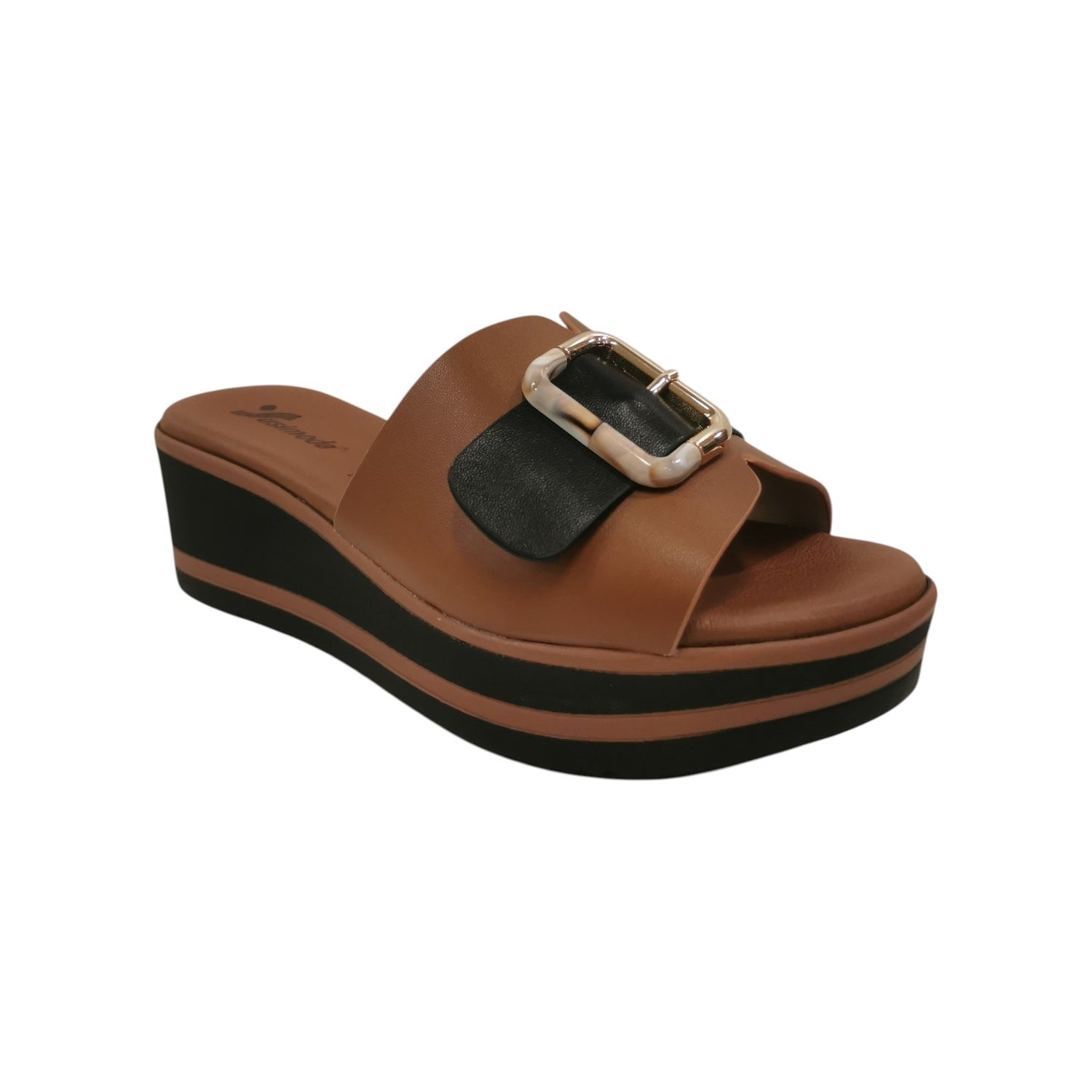 Susimoda Scalzato Donna Cuoio Nero con Zeppa Alta 60mm