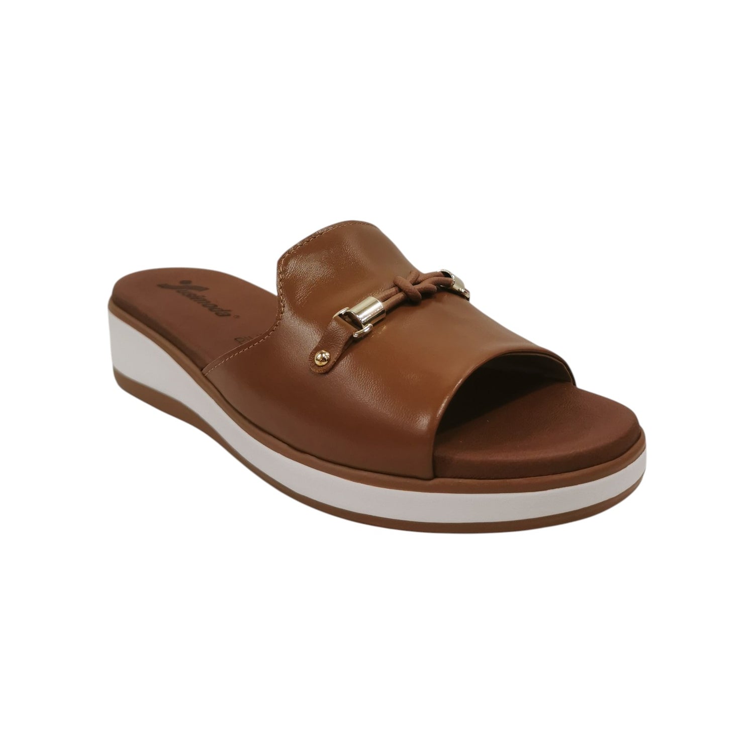 Susimoda Ciabatta Donna in Pelle Cuoio con Zeppa Alta 40mm