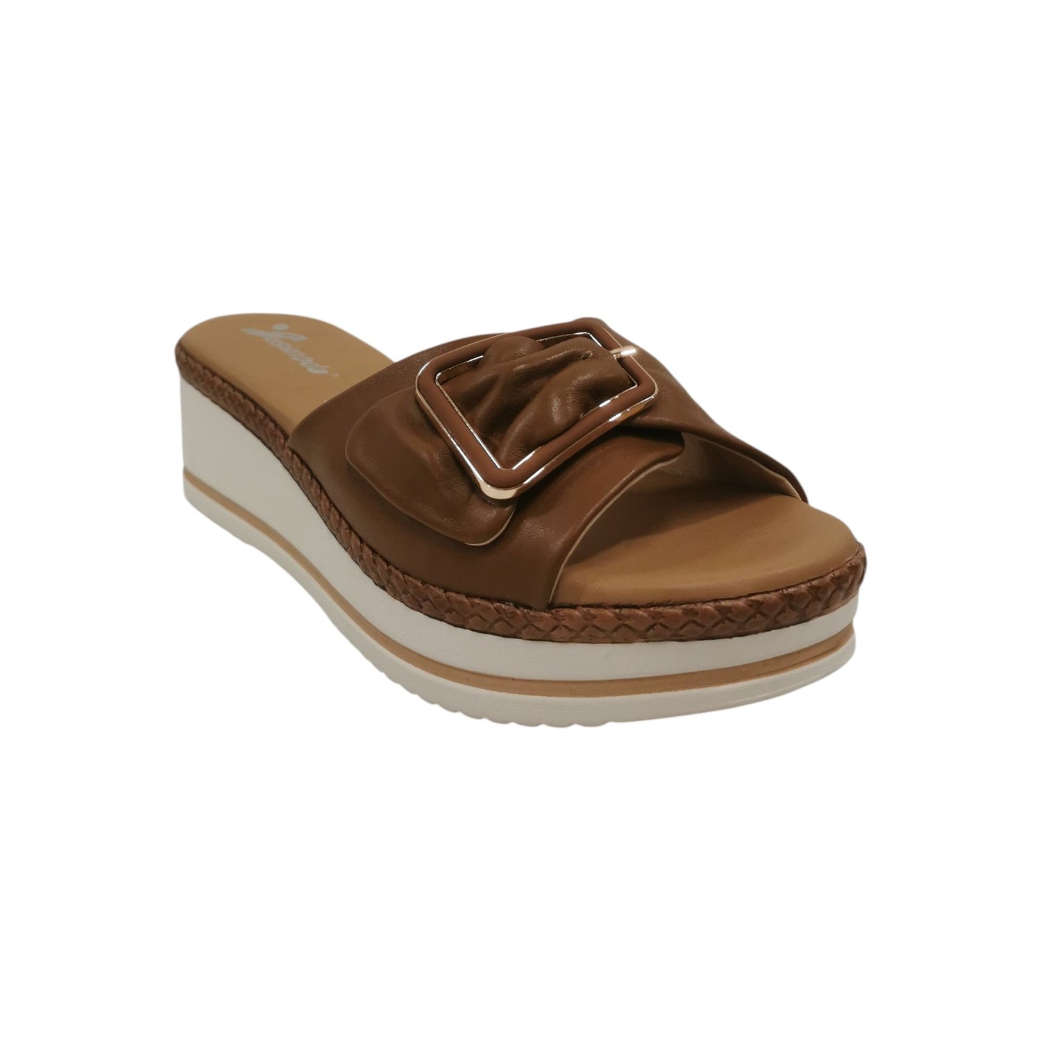 Susimoda Scalzato Donna Cuoio con Fibbia e Zeppa Alta 60mm