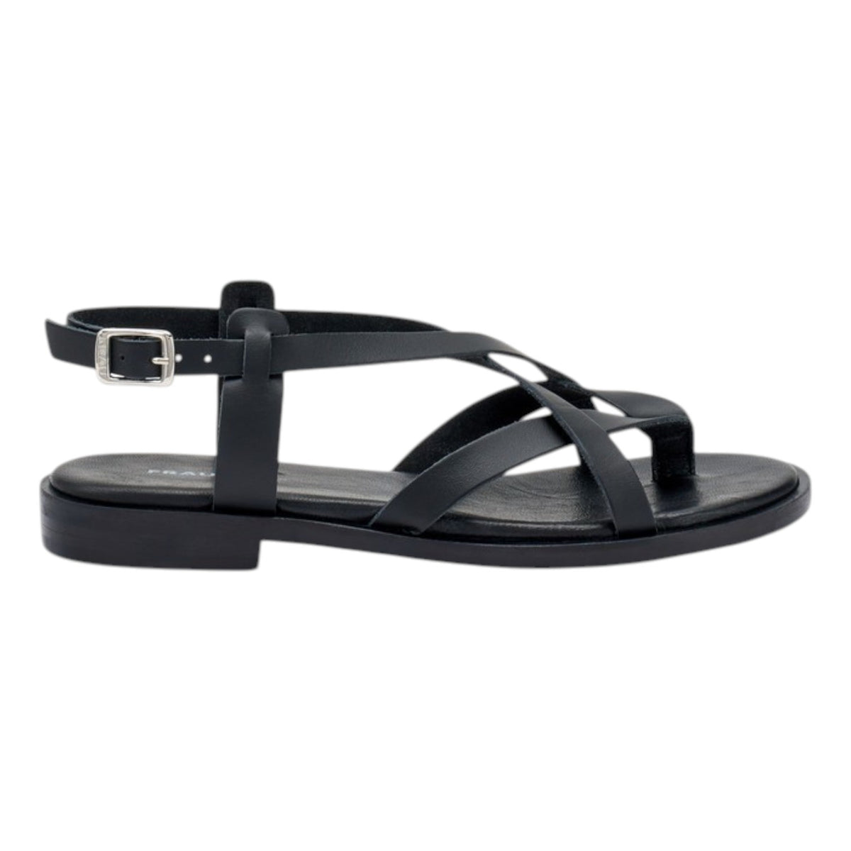 Frau Infradito Donna Basso in Pelle Nero