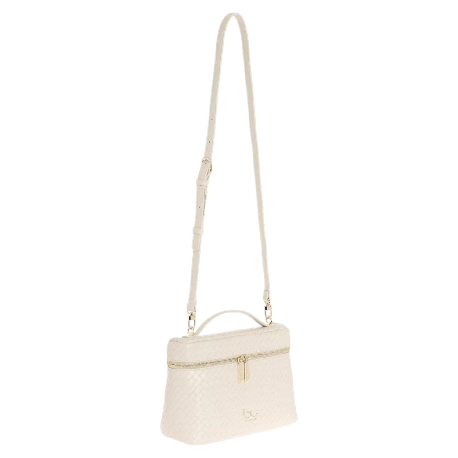 By Byblos Borsa a Mano Media Donna Intrecciata Avorio con Tracolla