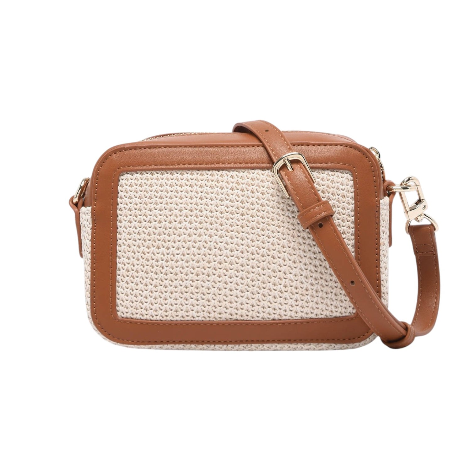 By Byblos Tracolla Donna Naturale Cuoio in Raffia e Ecopelle
