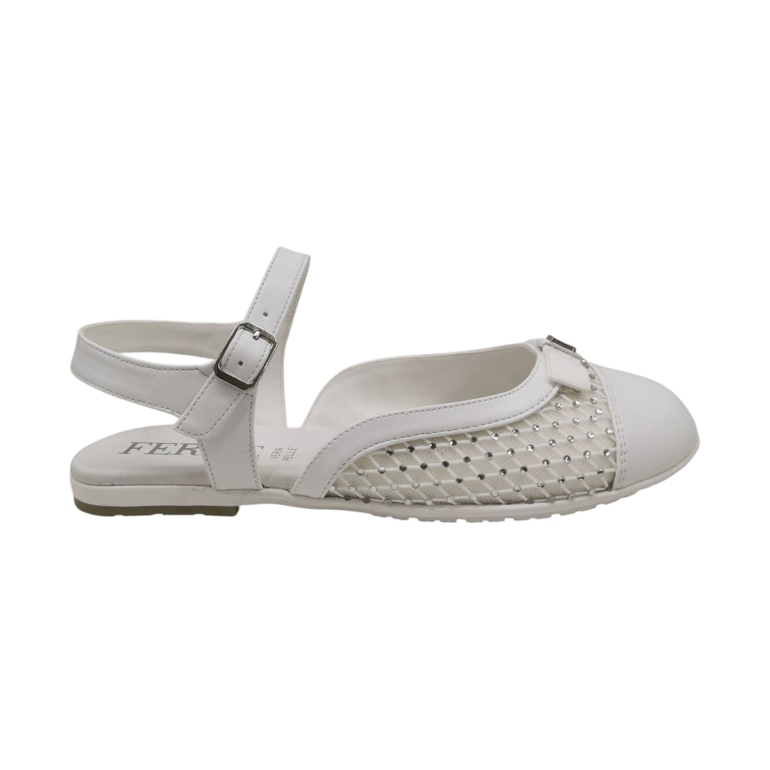 Ferrè Ballerina Bambina Bianca Aperta Dietro