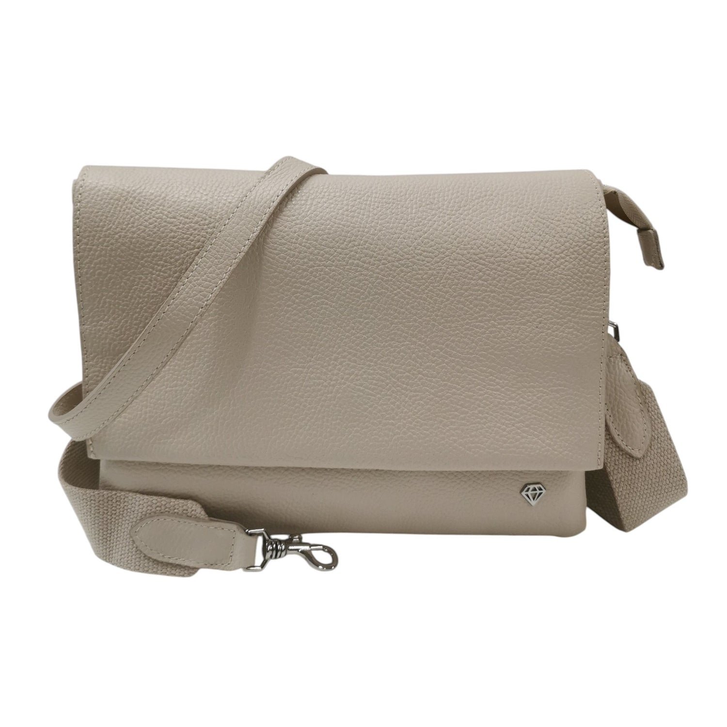 Caleidos Borsa Donna Beige in Pelle con Doppia Tracolla
