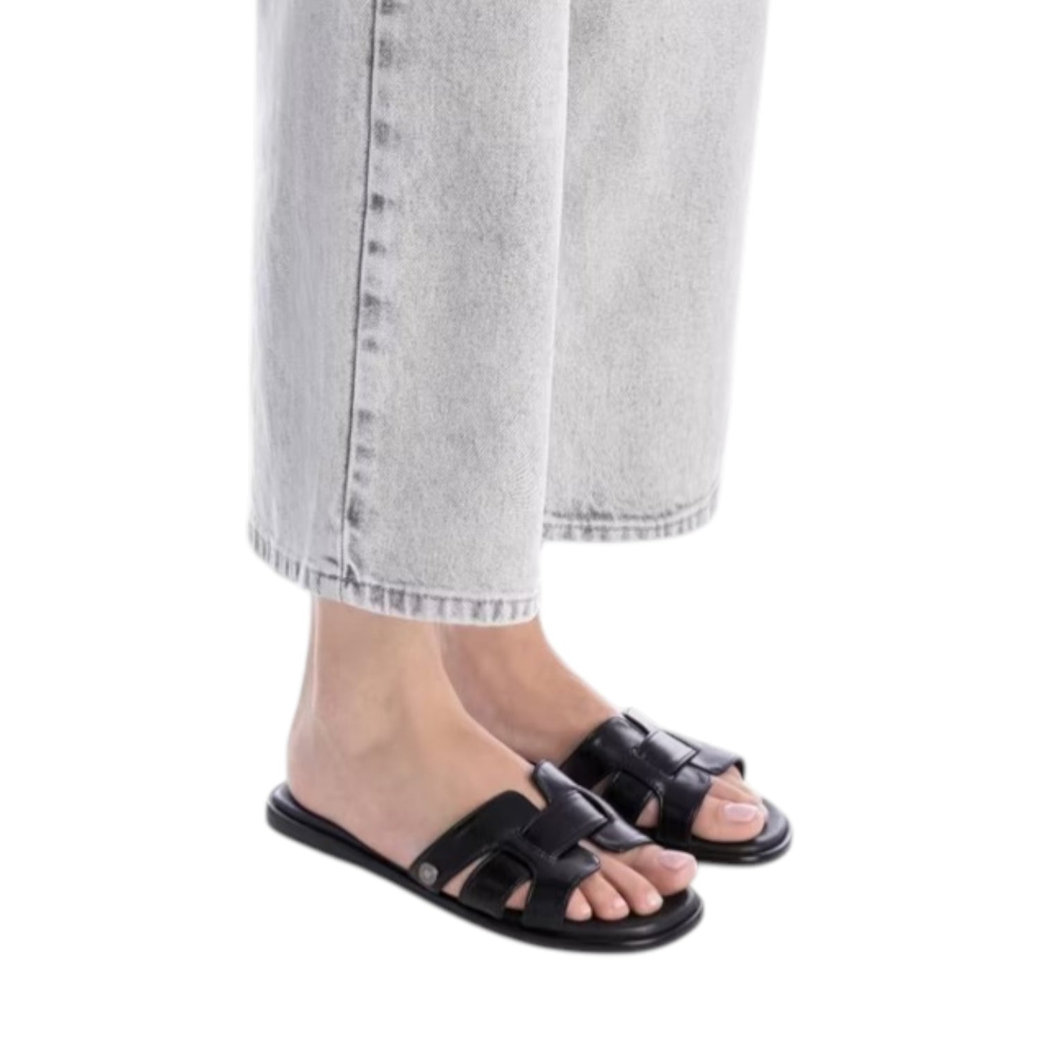 Refresh Ciabatta Bassa Donna Nera