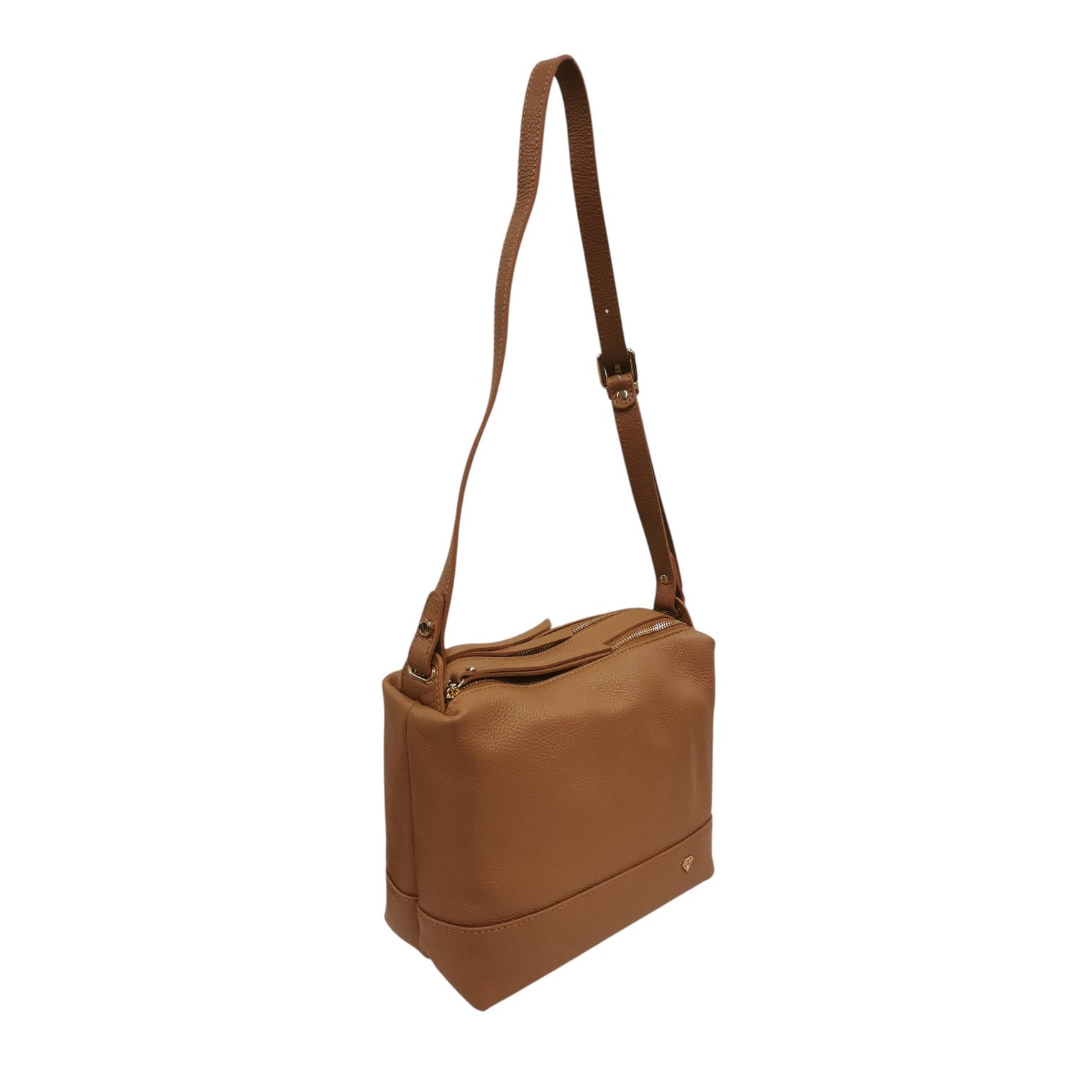 Caleidos Borsa a Tracolla Donna Caramello in Pelle