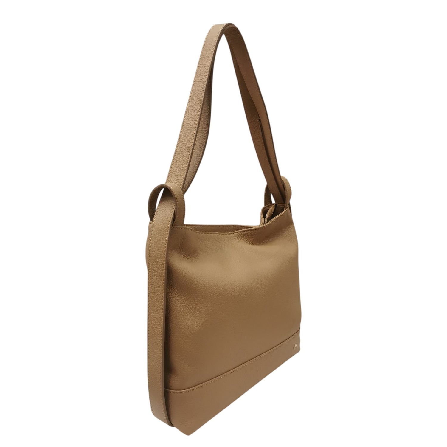 Caleidos Hobo/Zaino Donna in Pelle Cammello con Tasca Esterna