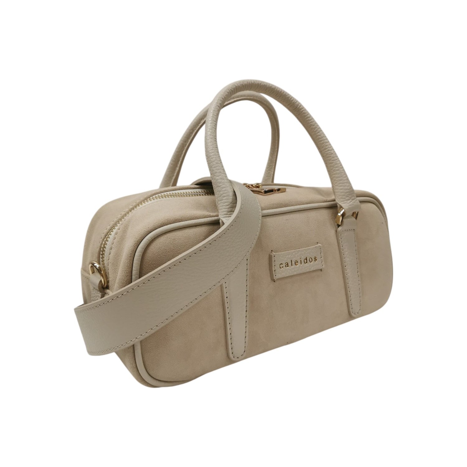 Caleidos Bauletto Donna in Pelle e Camoscio Beige
