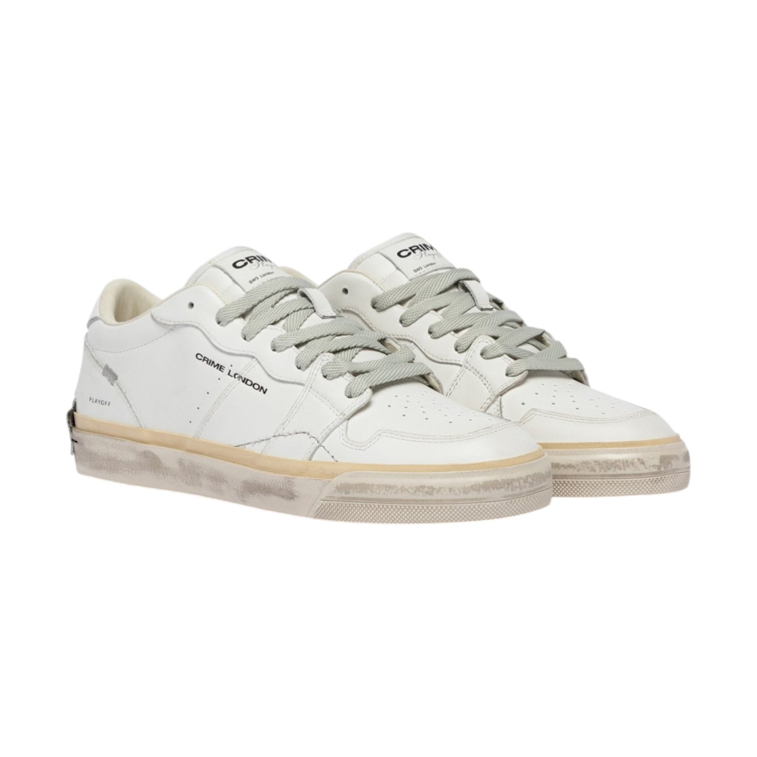 Crime London Sneakers Uomo Playoff Ice Court Bianca
