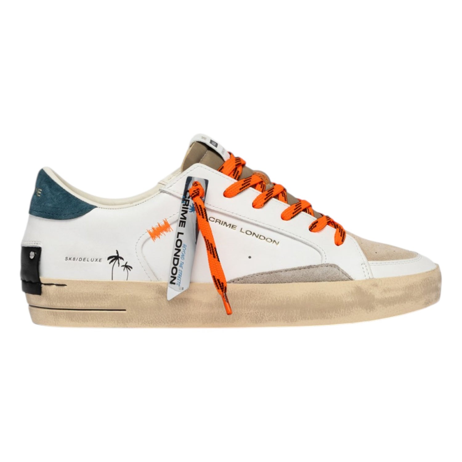 Crime London Sneakers Uomo Sk8 Deluxe Pacific Blue Bianco