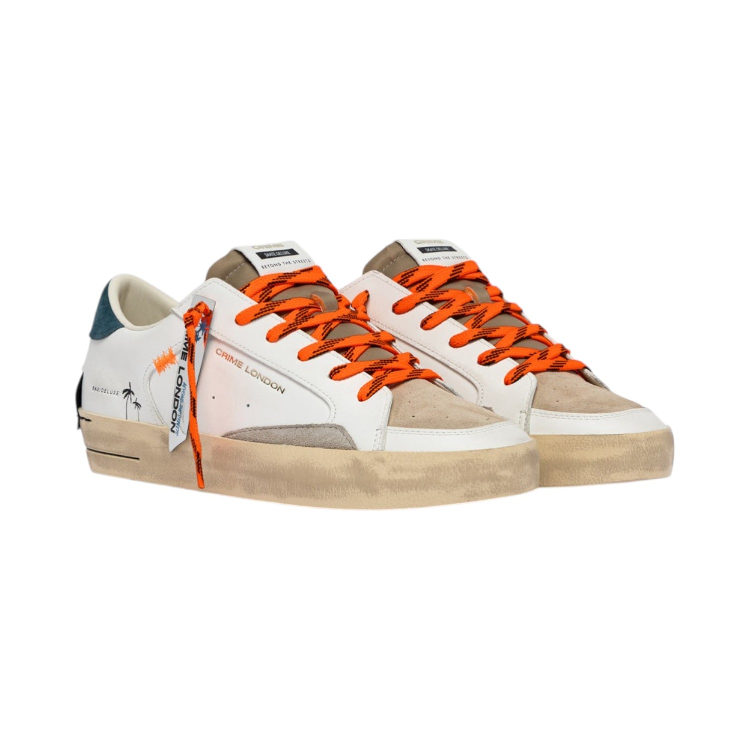 Crime London Sneakers Uomo Sk8 Deluxe Pacific Blue Bianco