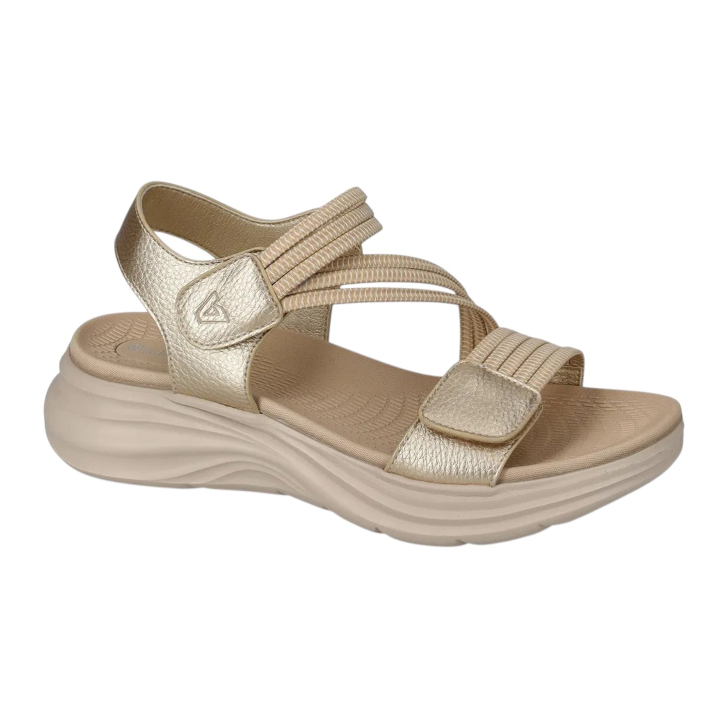 Valleverde Sandalo Donna Oro con Strappo