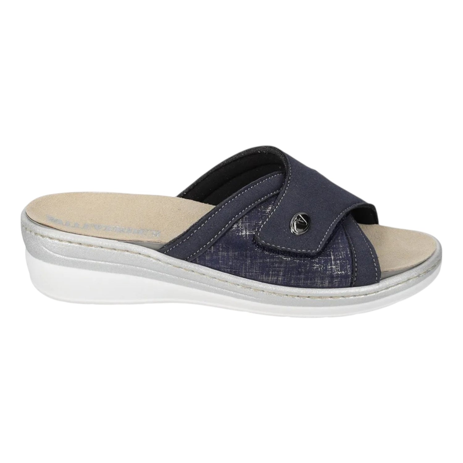 Valleverde Ciabatta Donna in Camoscio Sintetico Blu