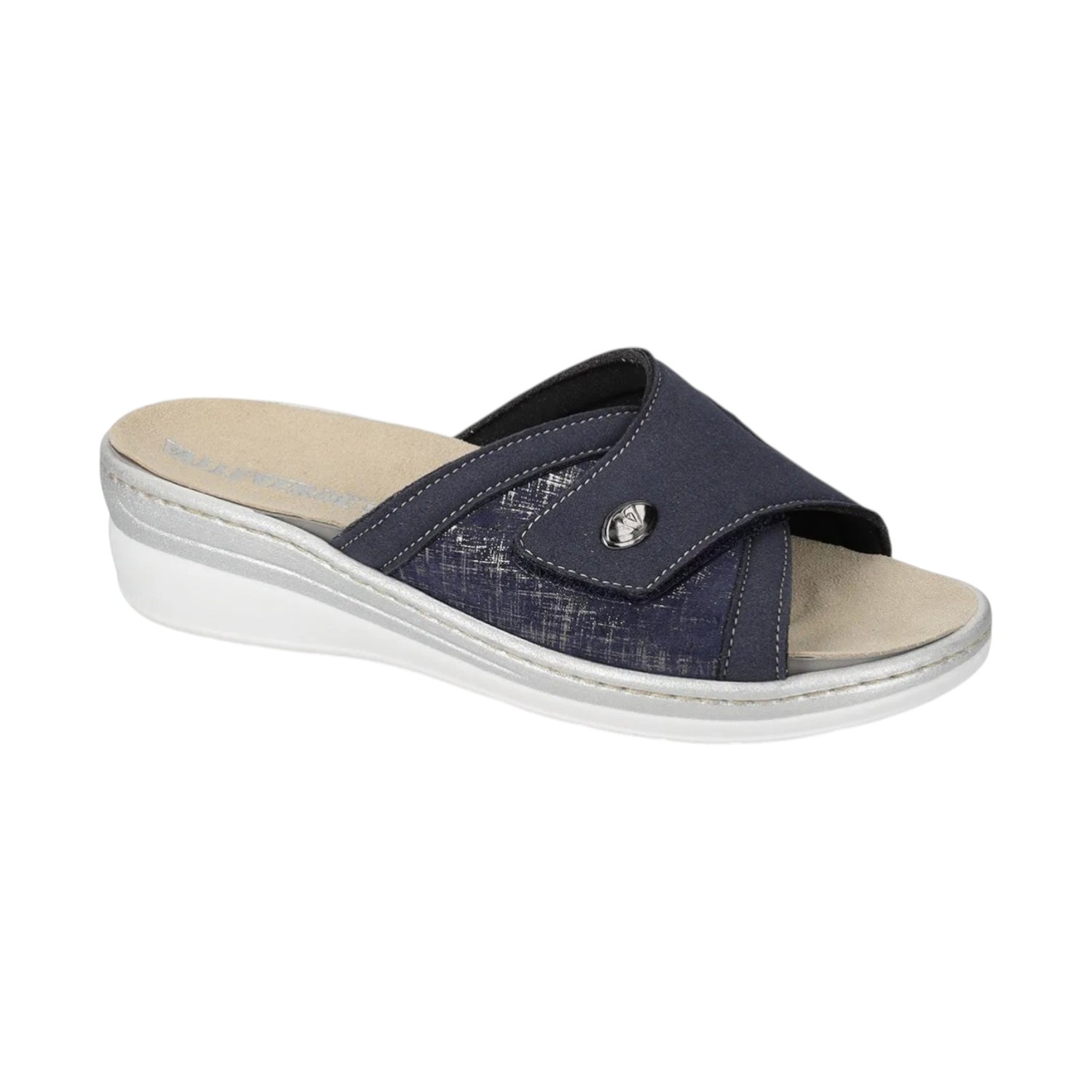 Valleverde Ciabatta Donna in Camoscio Sintetico Blu