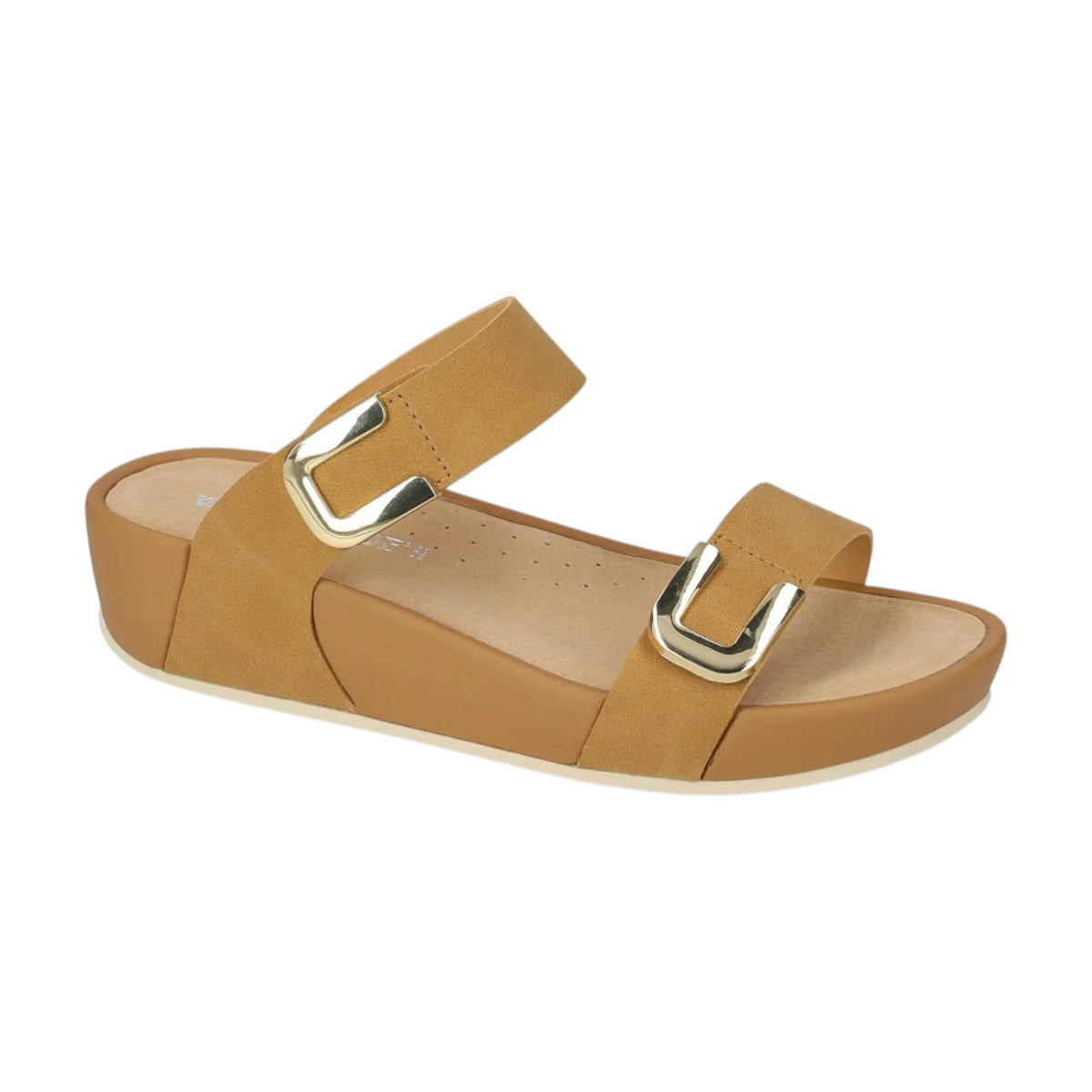 Valleverde Ciabatta Donna Cuoio con Zeppa