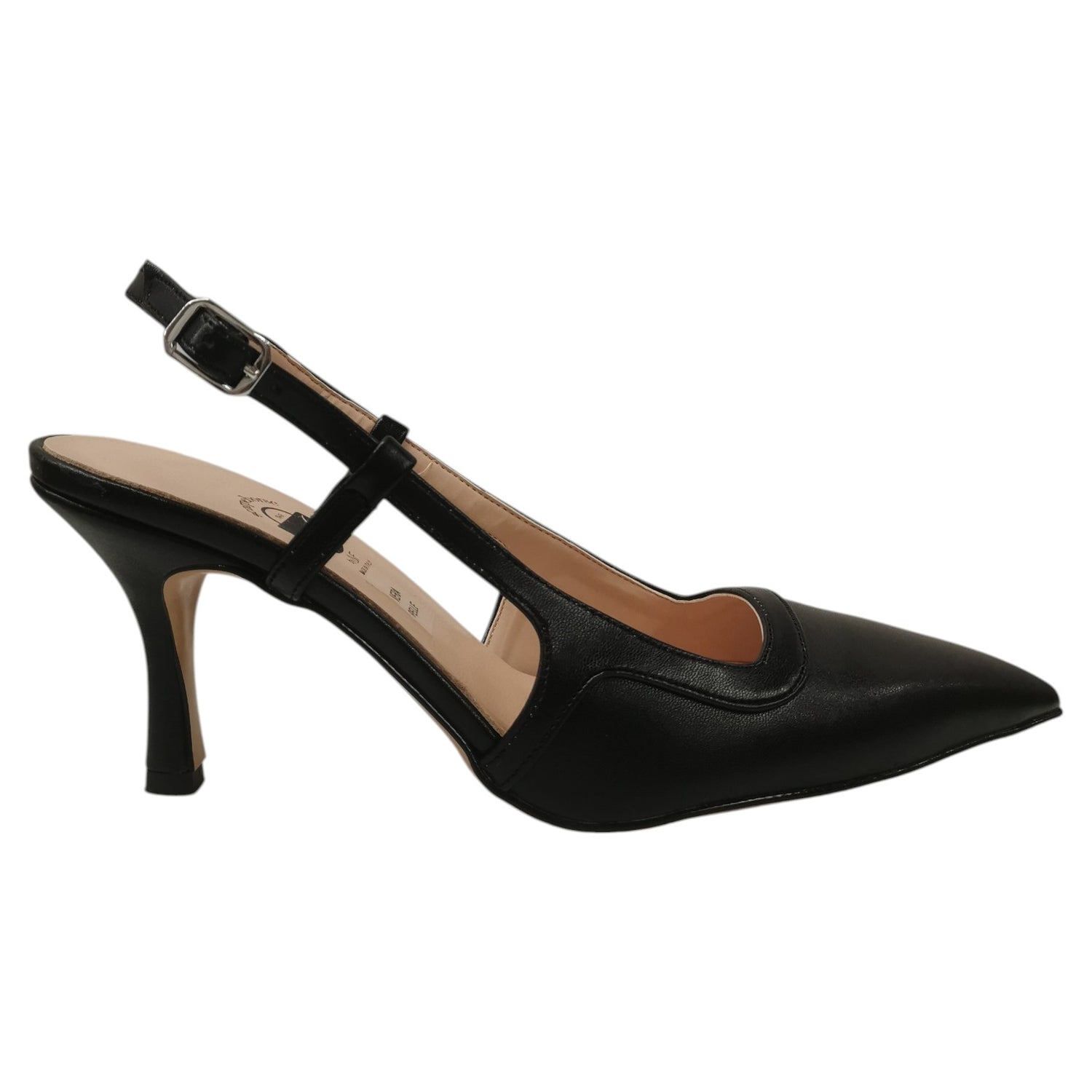 Scarpeborseonline Chanelle Donna in Ecopelle Nera con Tacco a Stiletto Alto 80mm