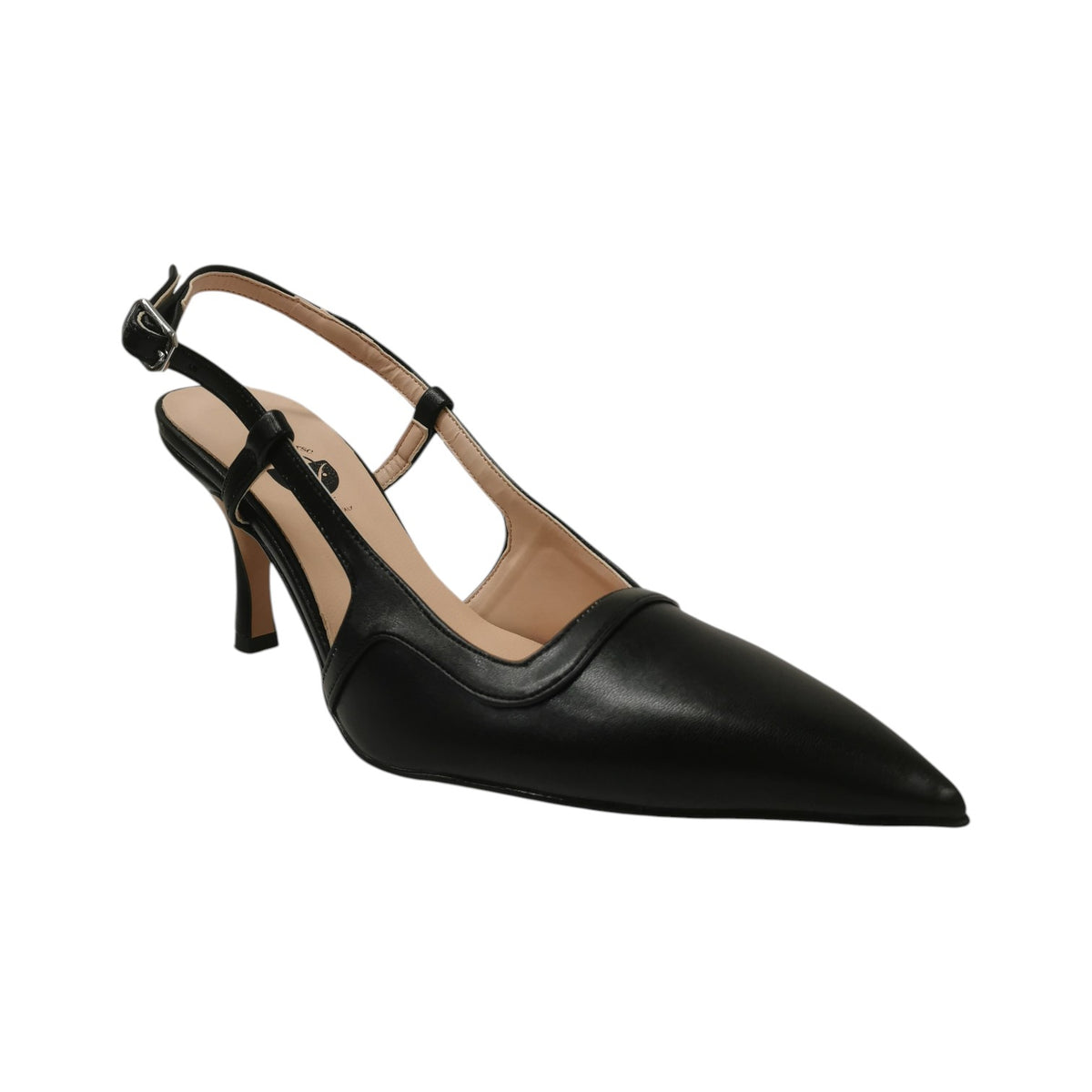 Scarpeborseonline Chanelle Donna in Ecopelle Nera con Tacco a Stiletto Alto 80mm