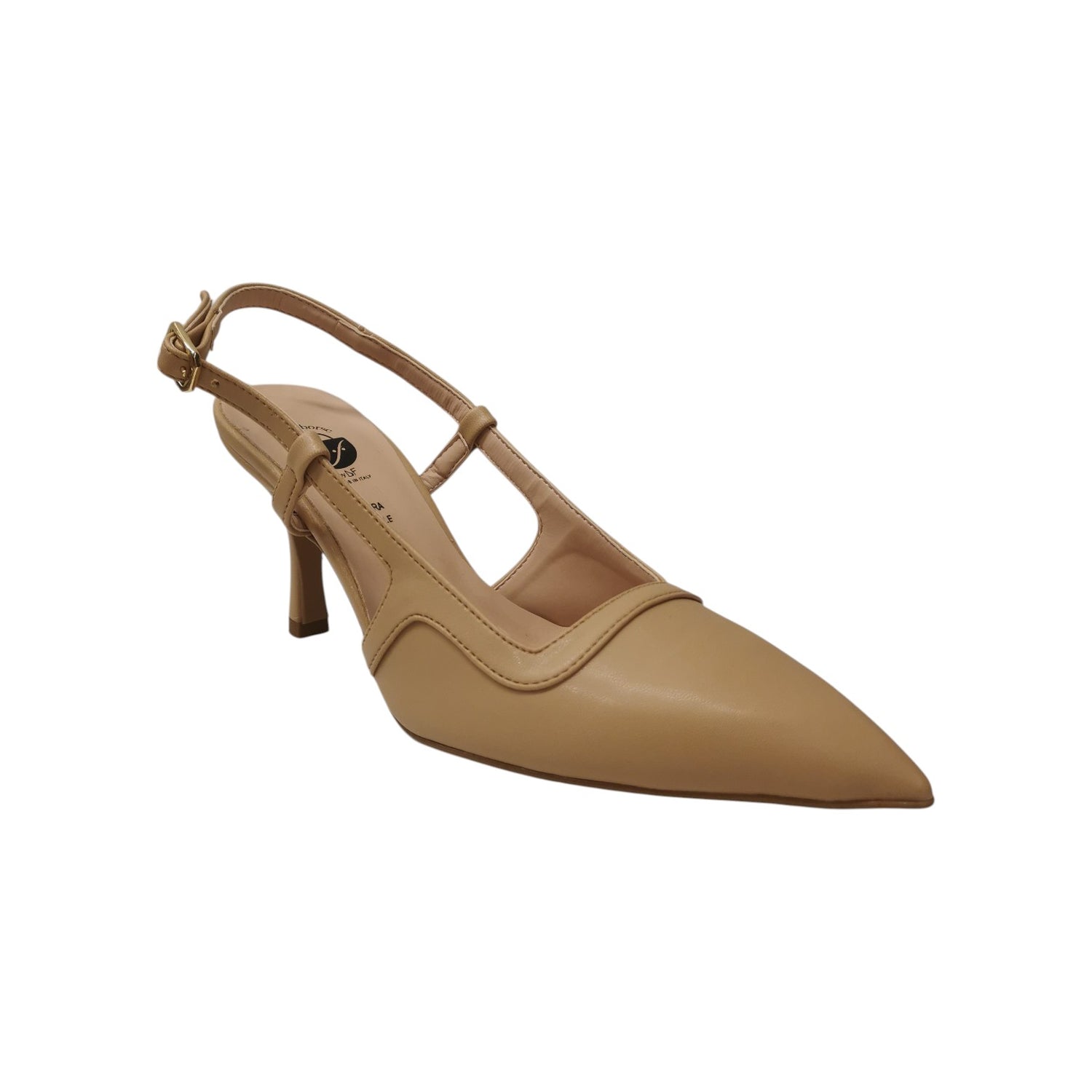 Scarpeborseonline Chanelle Donna in Ecopelle Nocciola con Tacco a Stiletto Alto 80mm
