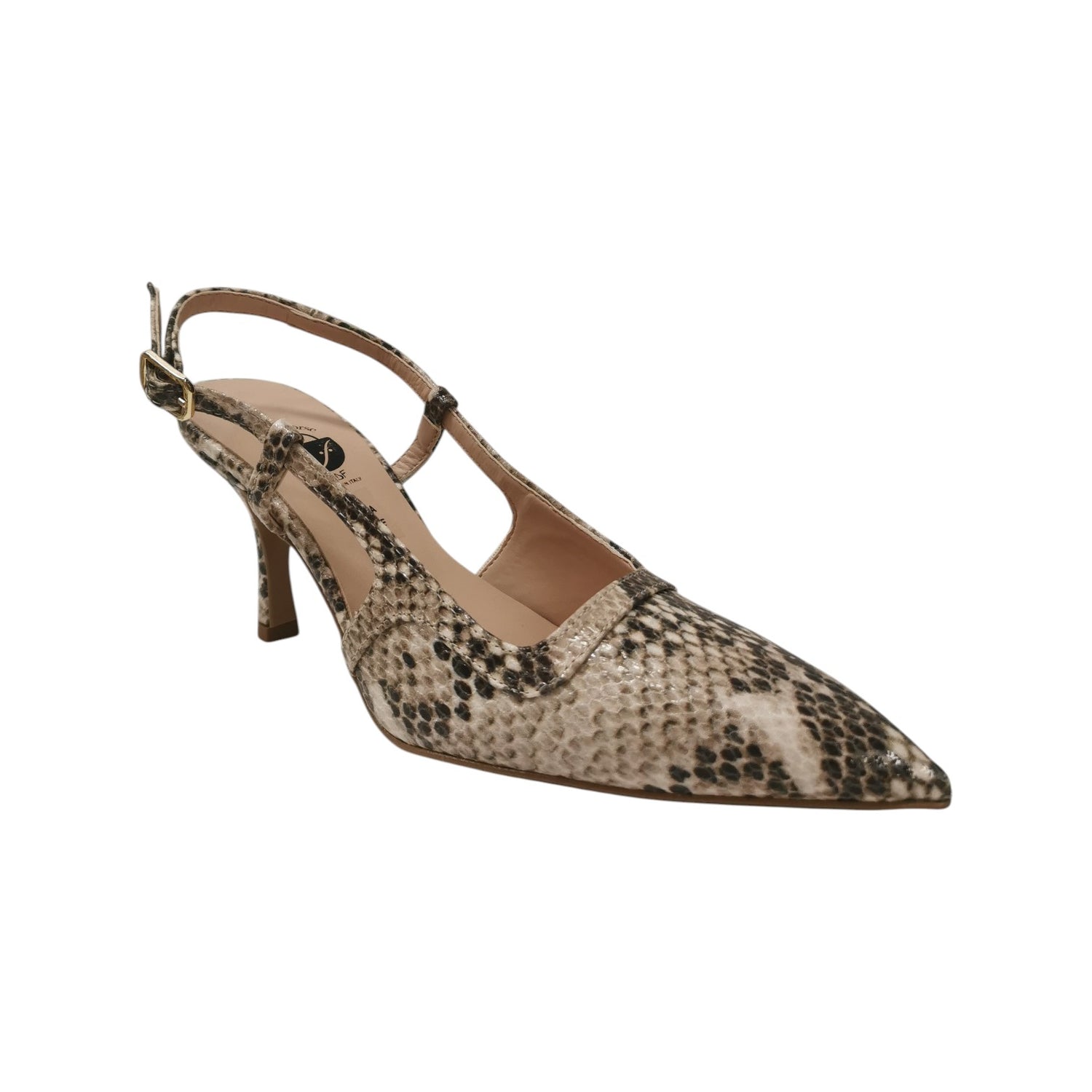 Scarpeborseonline Chanelle Donna in Ecopelle Pitonata con Tacco a Stiletto Alto 80mm