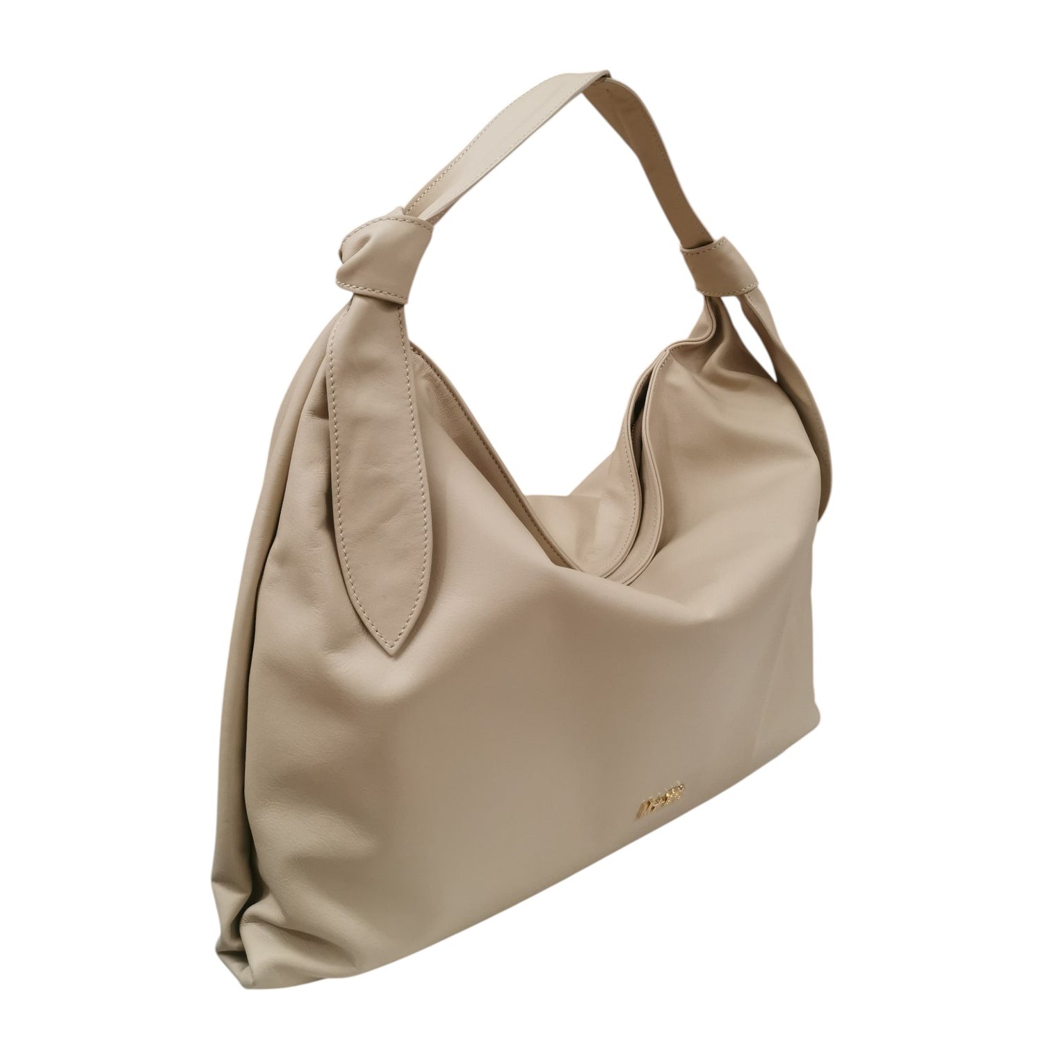 M Brc Borsa a Spalla Donna Linea Petali in Vera Pelle Beige