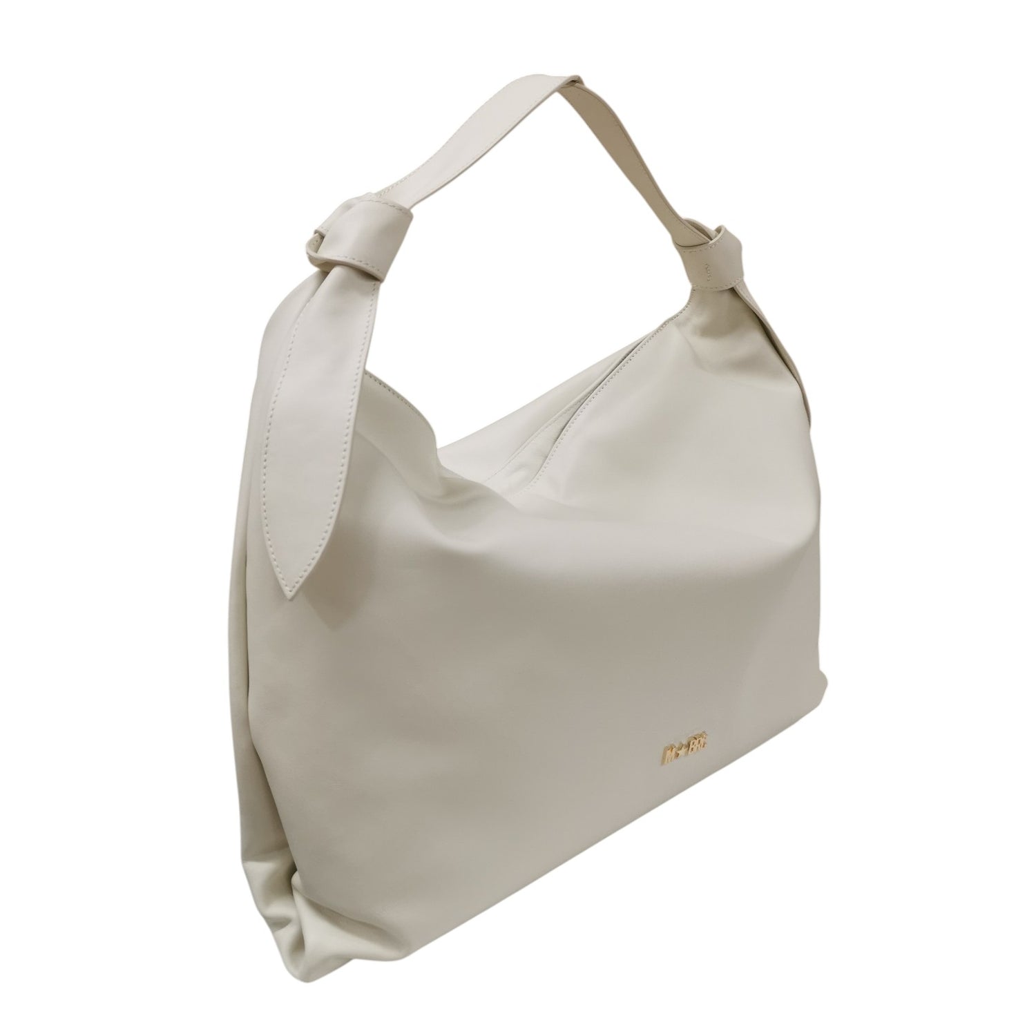 M Brc Borsa a Spalla Donna Linea Petali in Vera Pelle Panna