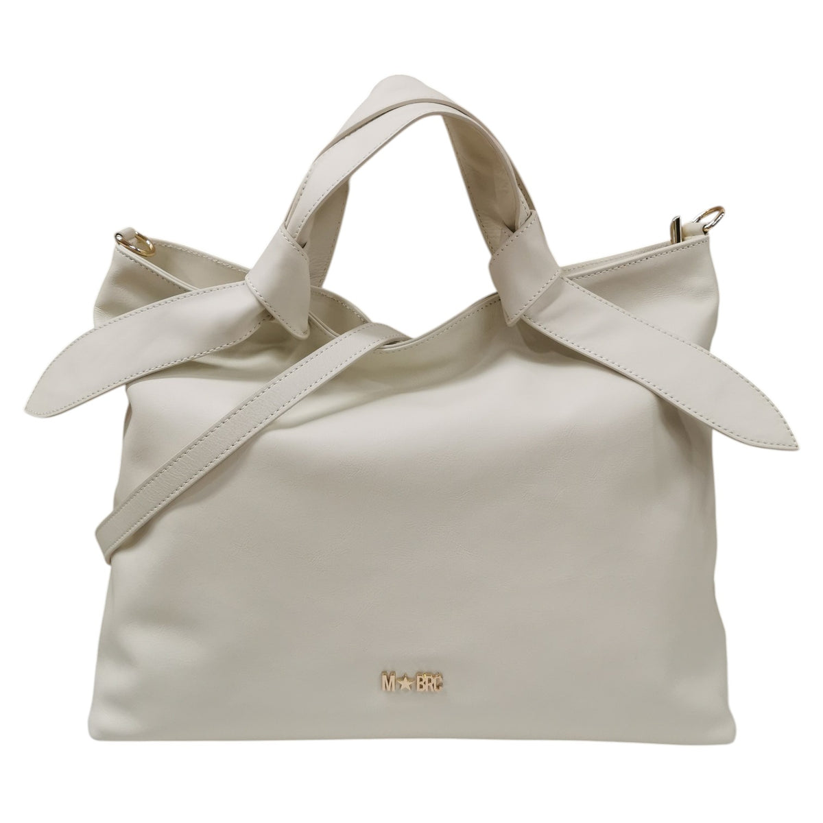 M Brc Borsa a Spalla Donna Linea Petali in Pelle Panna