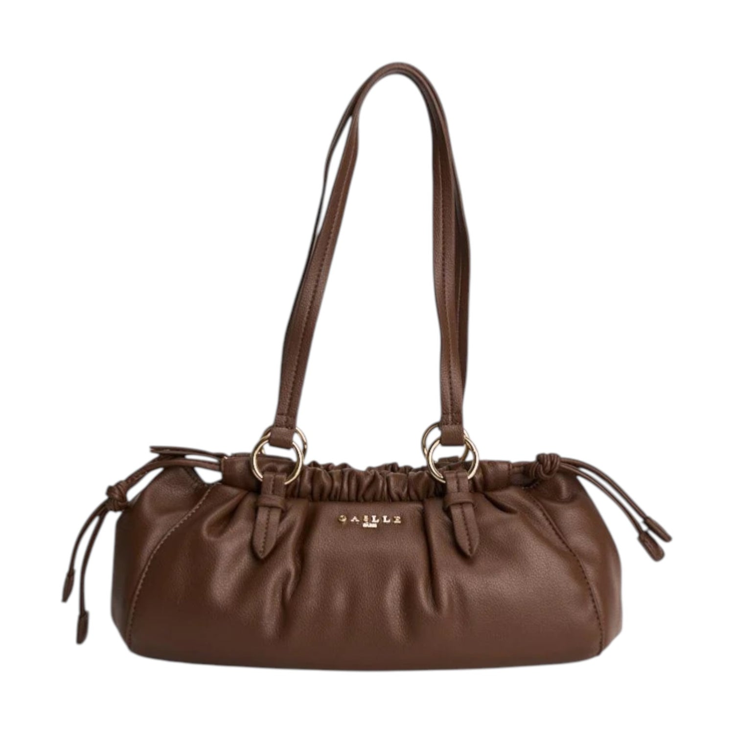 Gaelle Borsa a Spalla Donna in Ecopelle Moka con Coulisse