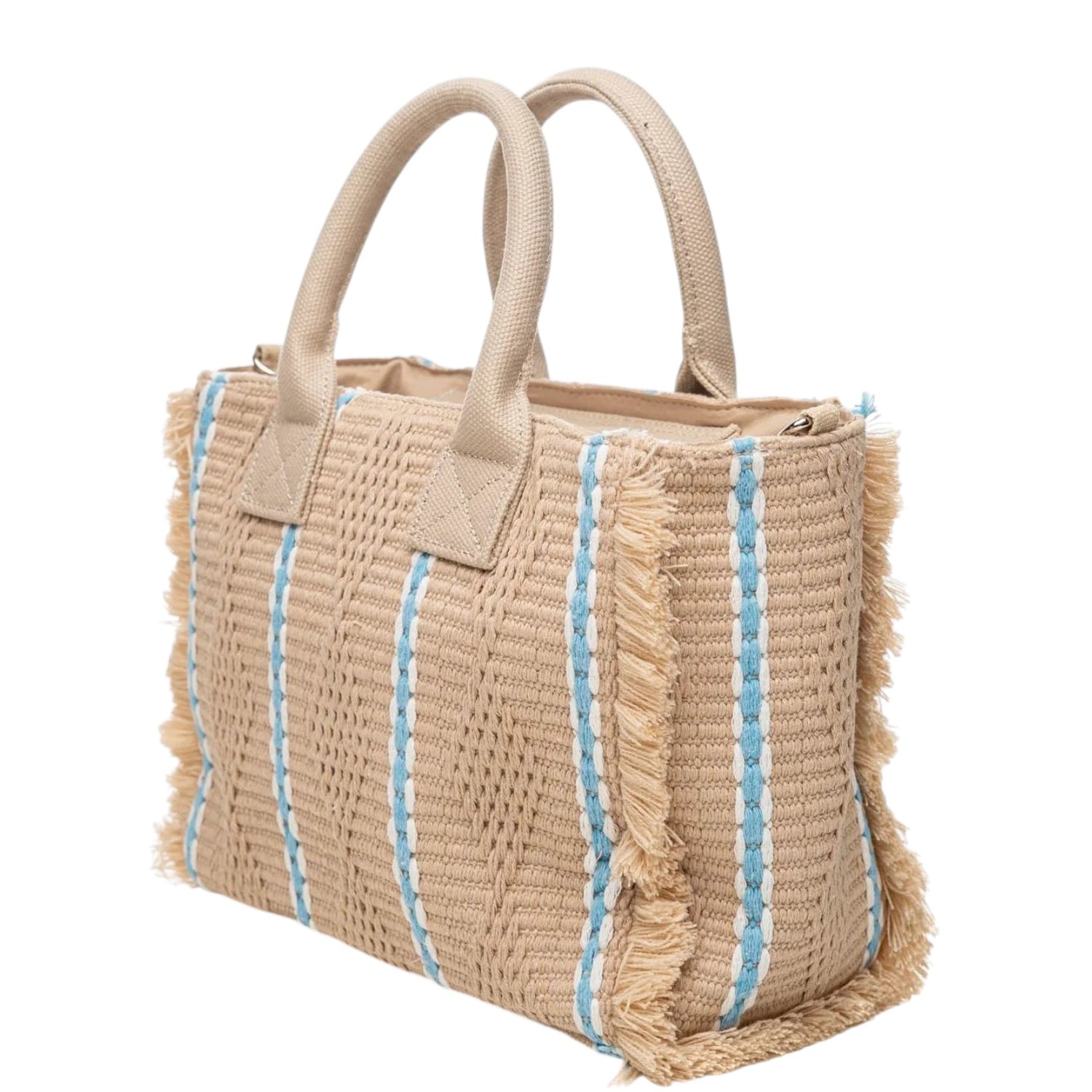 Gaelle Borsa a Mano Donna in Tessuto Beige con Tracolla
