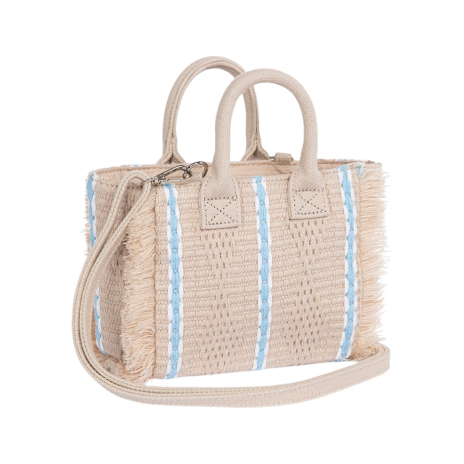 Gaelle Mini Borsa a Mano Donna in Tessuto Beige con Tracolla
