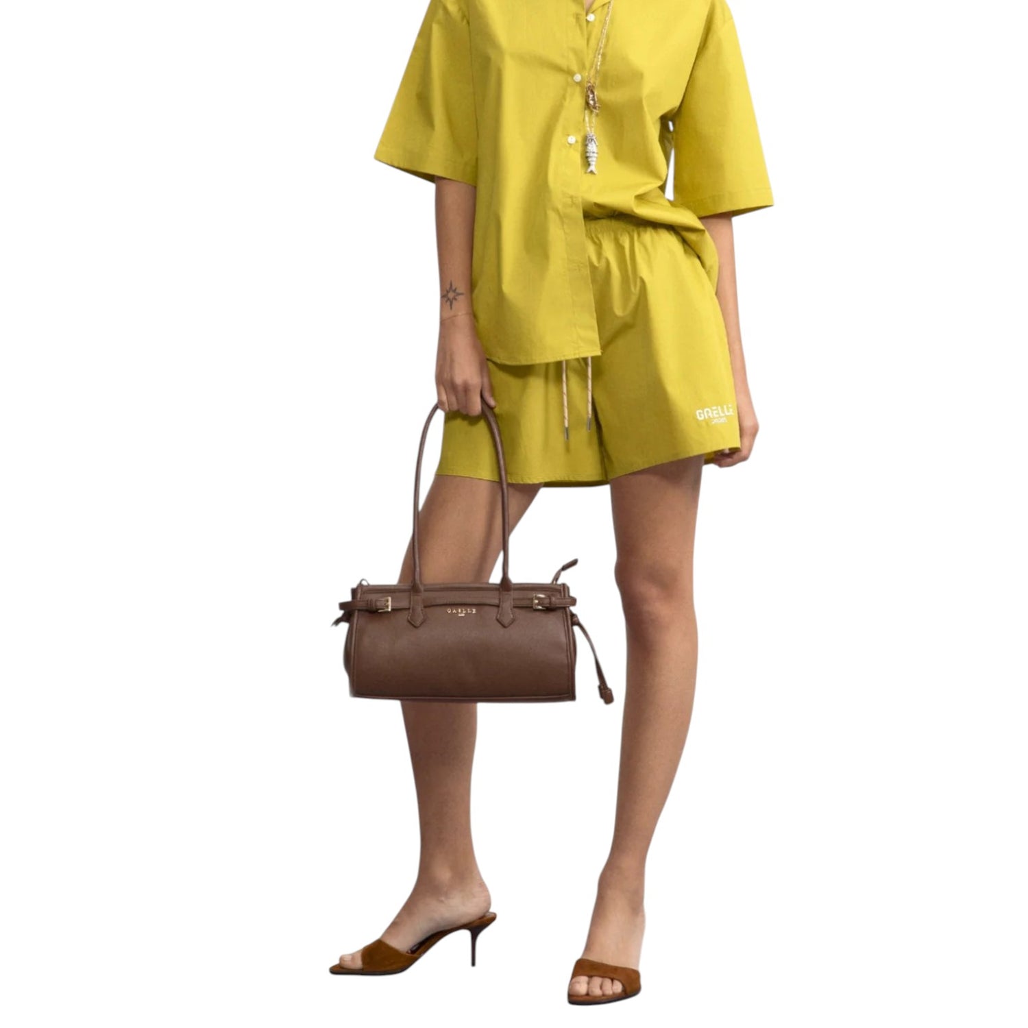 Gaelle Borsa a Spalla Donna in Ecopelle Moka