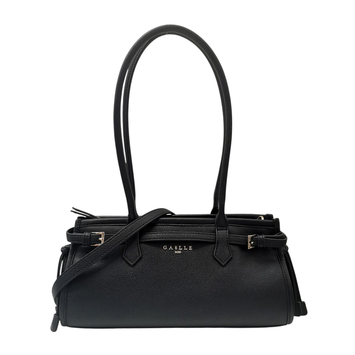 Gaelle Borsa a Spalla Donna in Ecopelle Nera