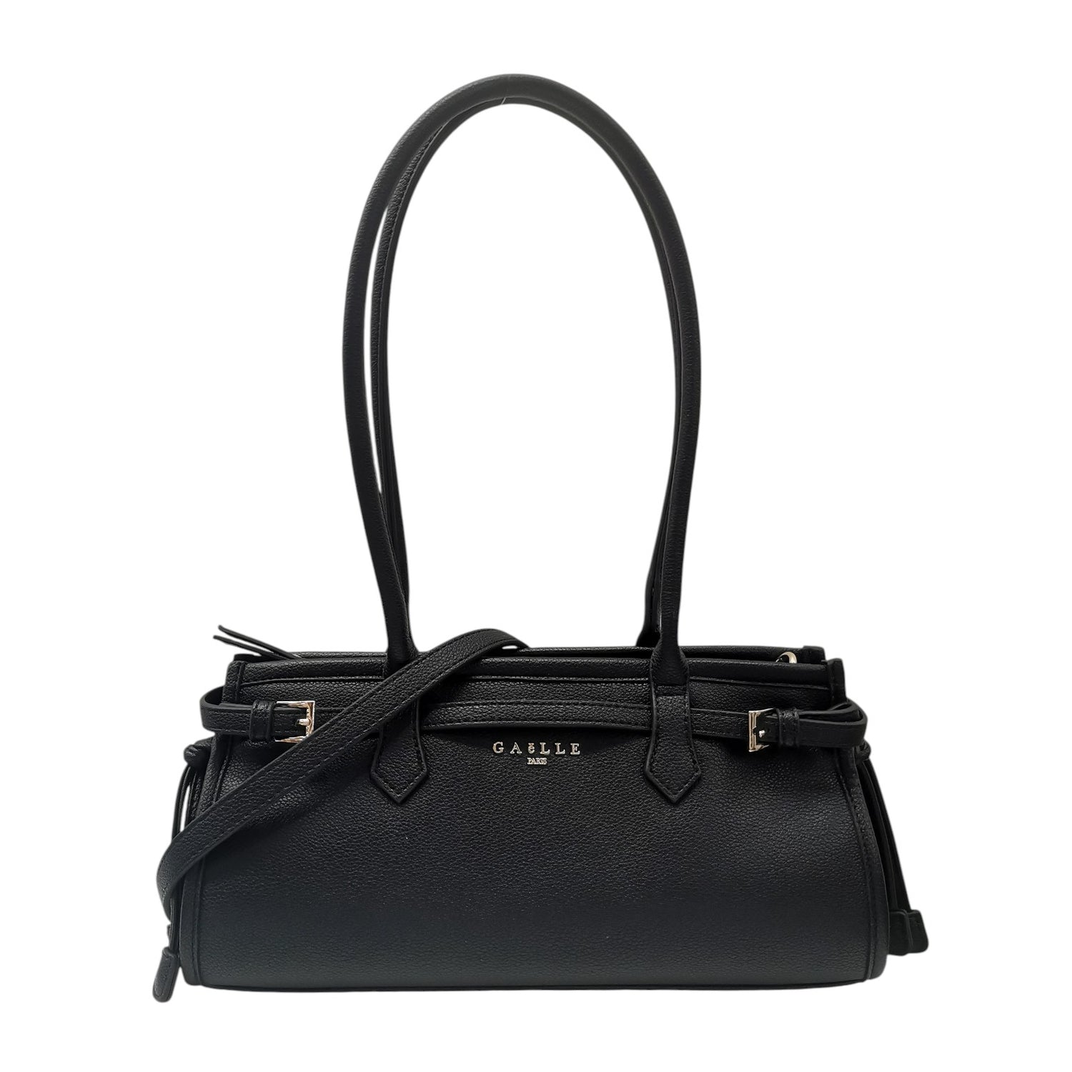 Gaelle Borsa a Spalla Donna in Ecopelle Nera