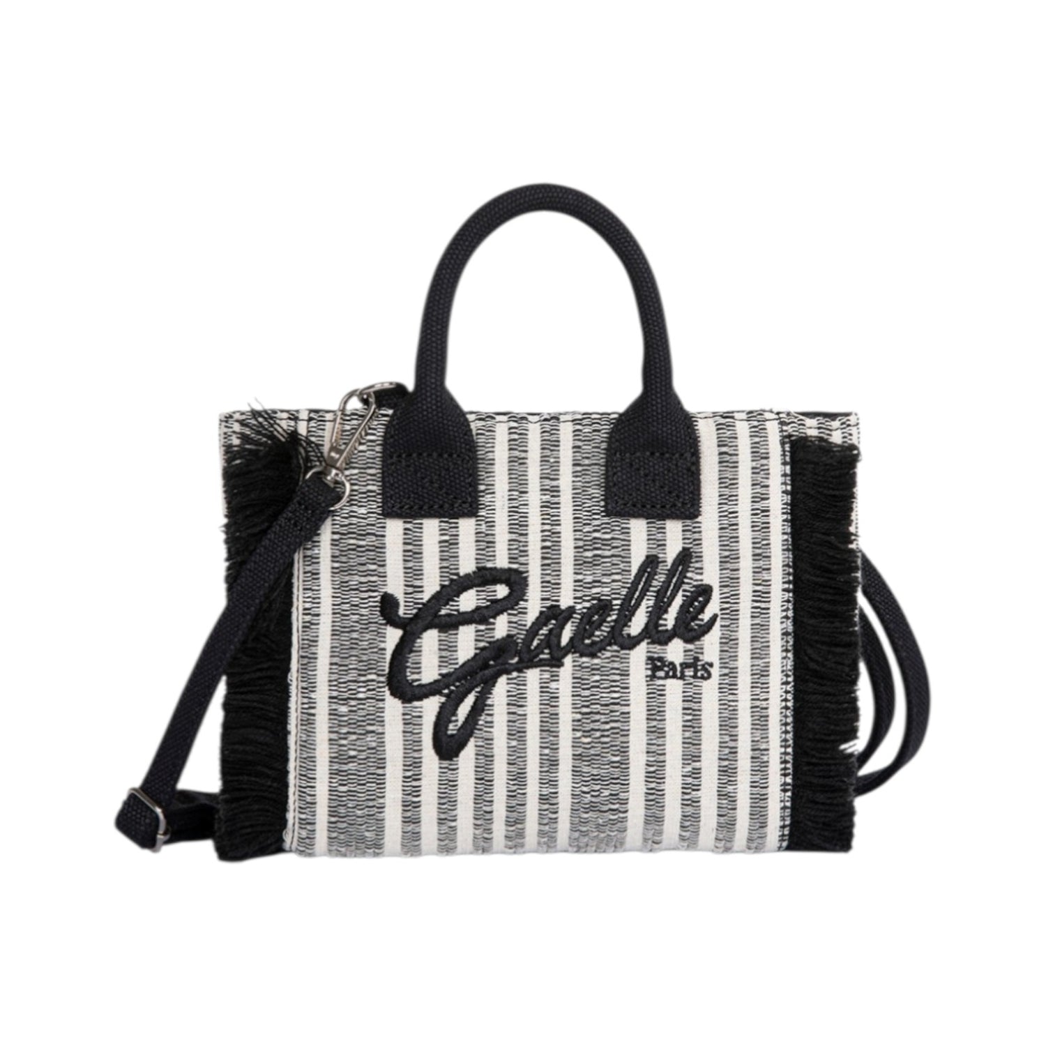 Gaelle Borsa a Mano Donna in Tessuto Nero con Tracolla