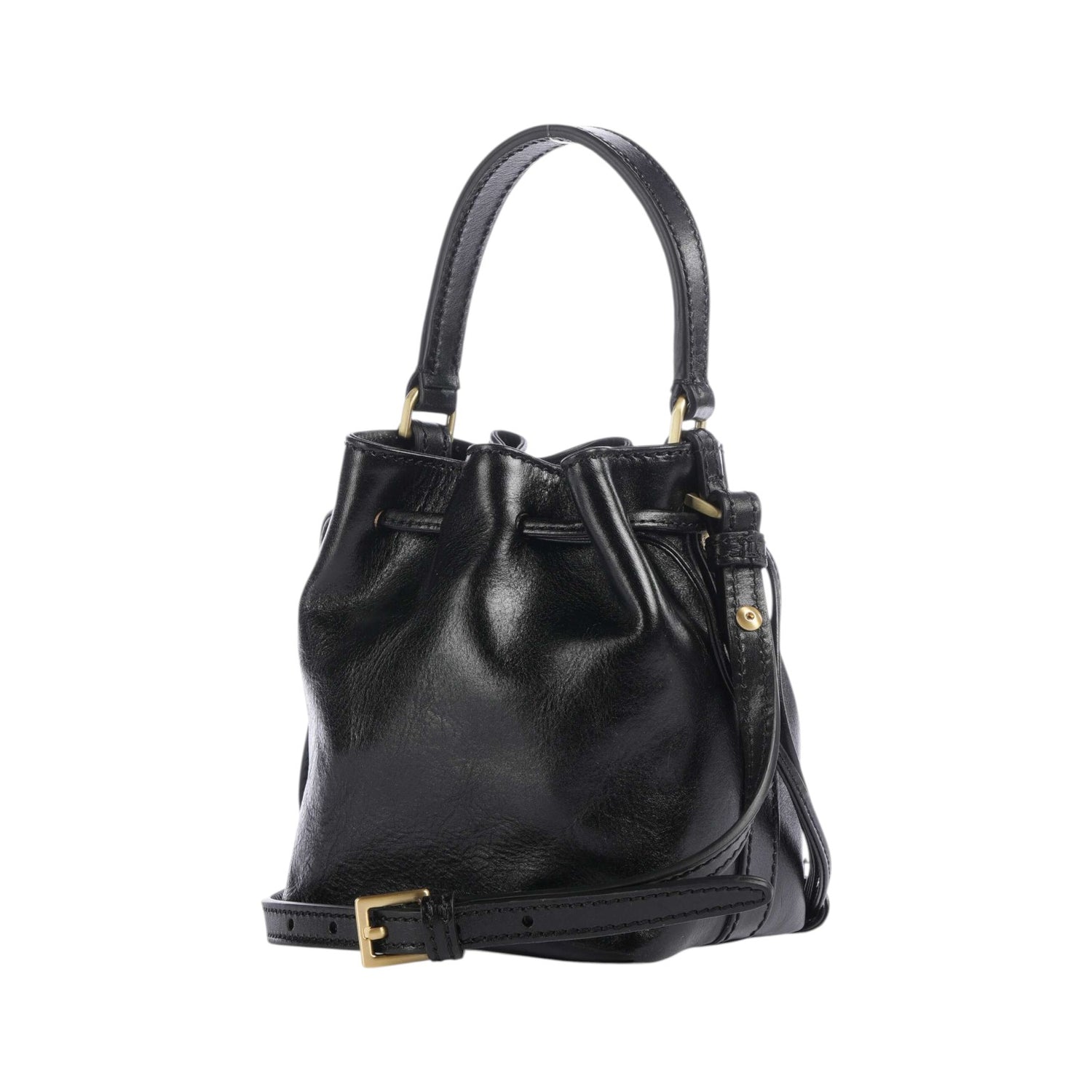 The Bridge Secchiello Piccolo Donna Linea Story in Pelle Nera