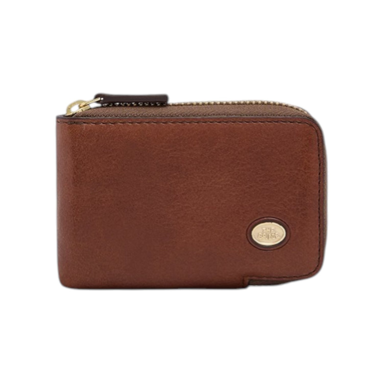 The Bridge Portacarte Unisex Linea Story in Pelle Cuoio con Zip